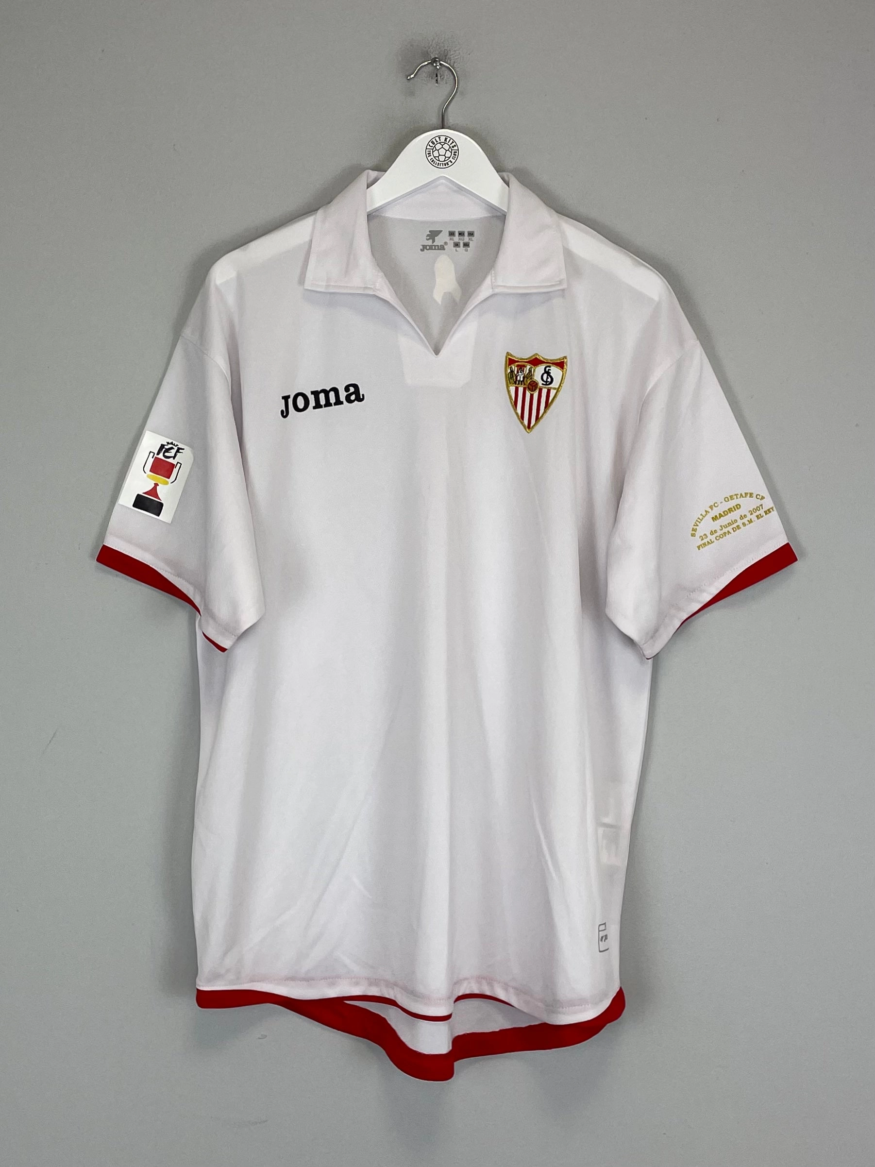 Reinforced Shoulder Panels Wicking Properties 2007/08 SEVILLA CUP *CUP FINAL* HOME SHIRT (L) JOMA