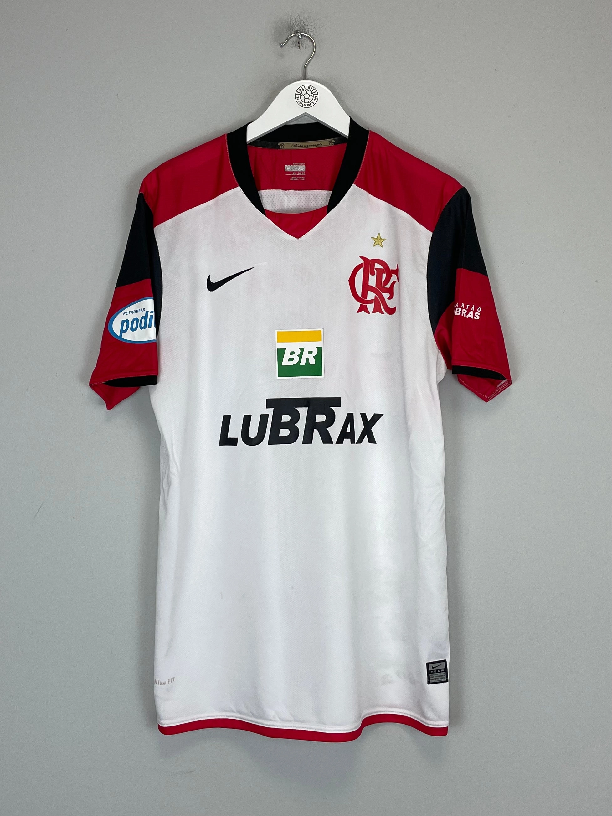 2008/09 FLAMENGO AWAY SHIRT (XL) NIKE Jacquard Knit