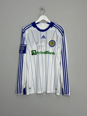 2008/10 DYNAMO KYIV #90 *SIGNED SHEVCHENKO* L/S HOME SHIRT (M) ADIDAS Workout Fit