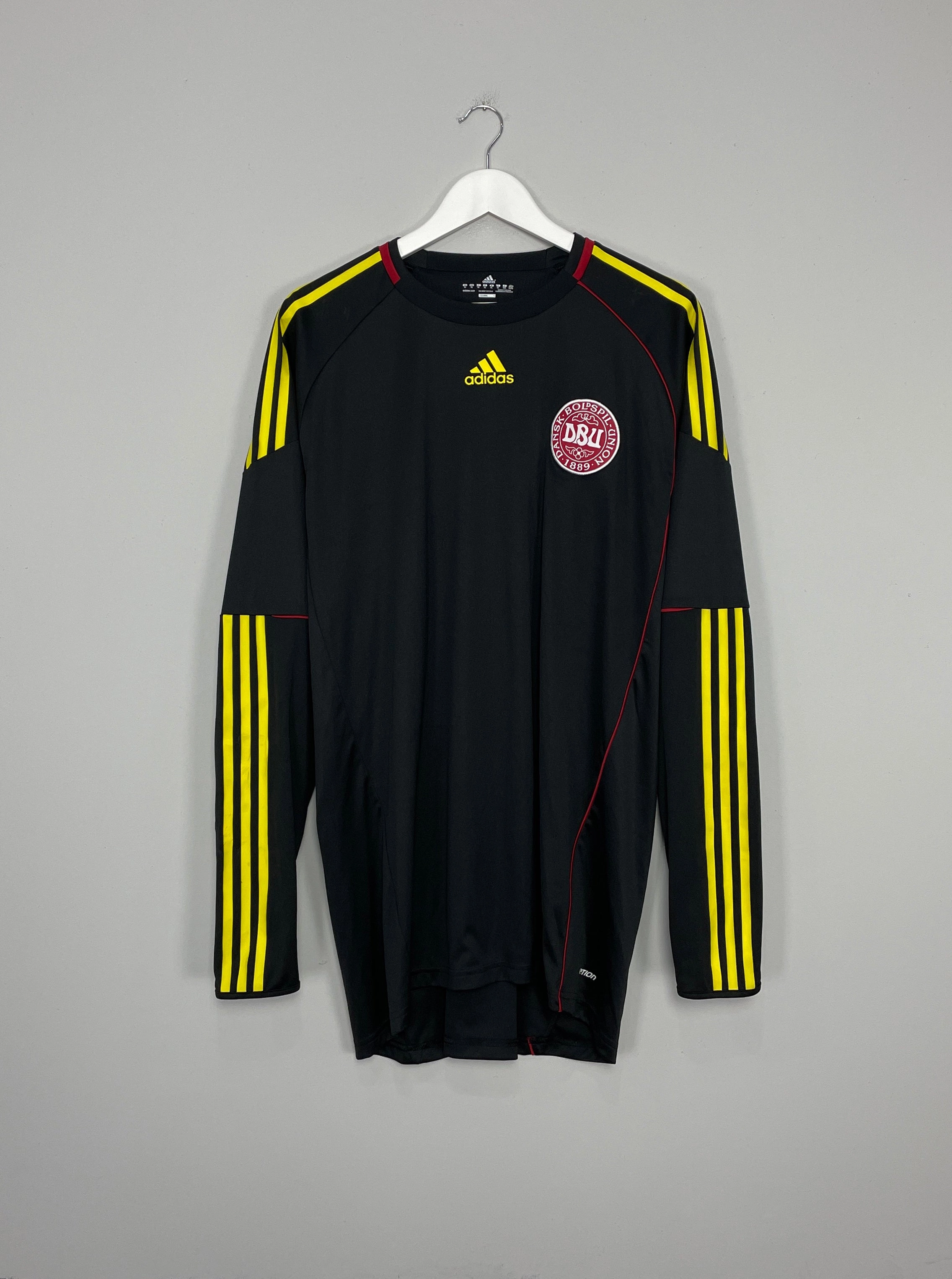 2010/11 DENMARK *PLAYER ISSUE* GK SHIRT (XL) ADIDAS Yarn Dye Effect Elasticized Cuffs