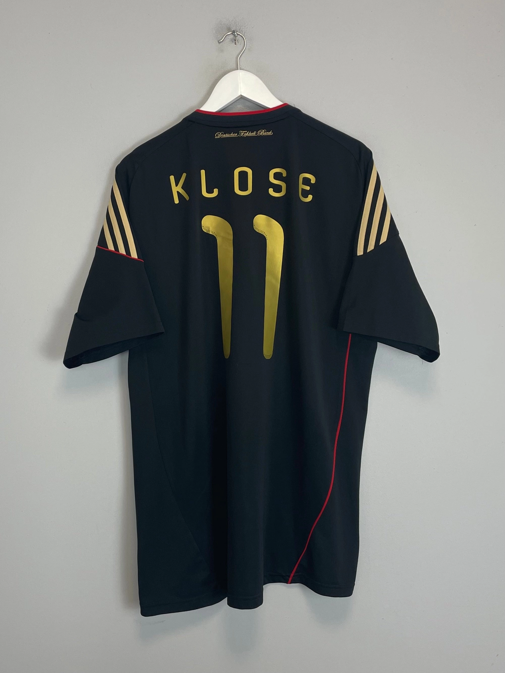2010/11 GERMANY KLOSE #11 AWAY SHIRT (XL) ADIDAS Wear Resistant Reinforcement Performance Apparel