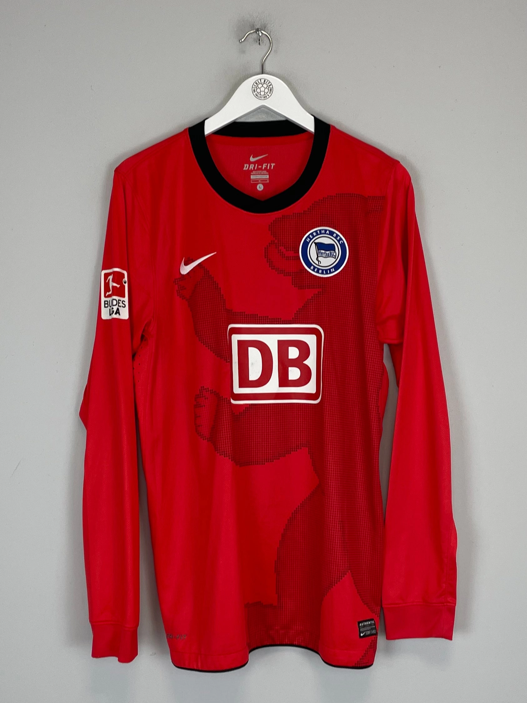 2010/11 HERTHA BERLIN NIEMEYER #18 *PLAYER ISSUE* L/S AWAY SHIRT (XL) NIKE Speed Comfort sprint training