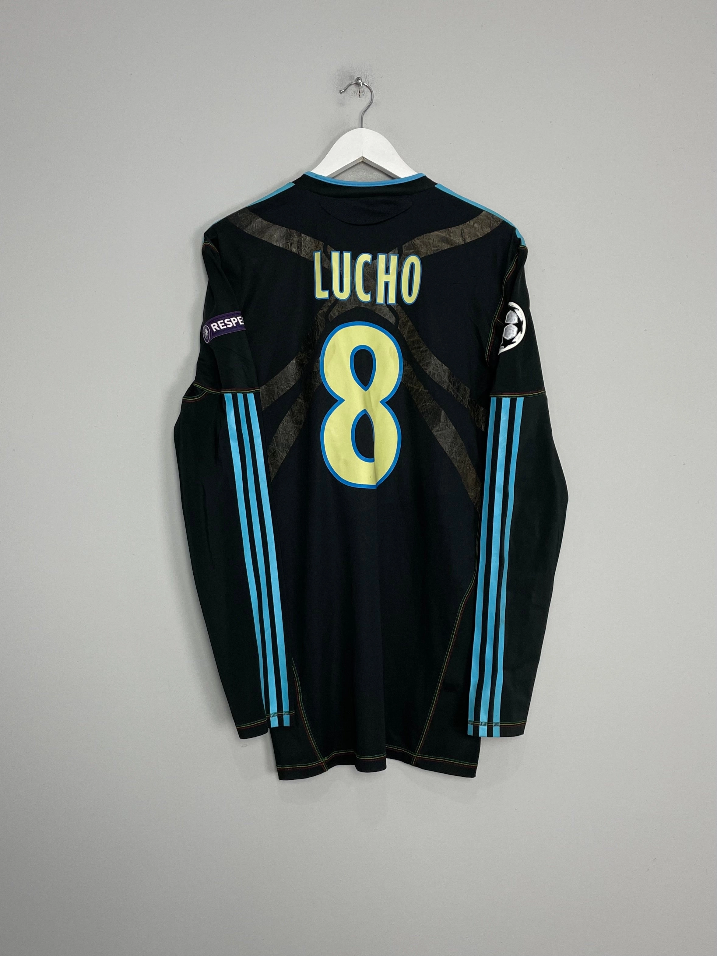 Vented Back Hydrophobic Edge Taping 2010/11 MARSEILLE LUCHO #8 *PLAYER ISSUE* C/L THIRD SHIRT (XL) ADIDAS
