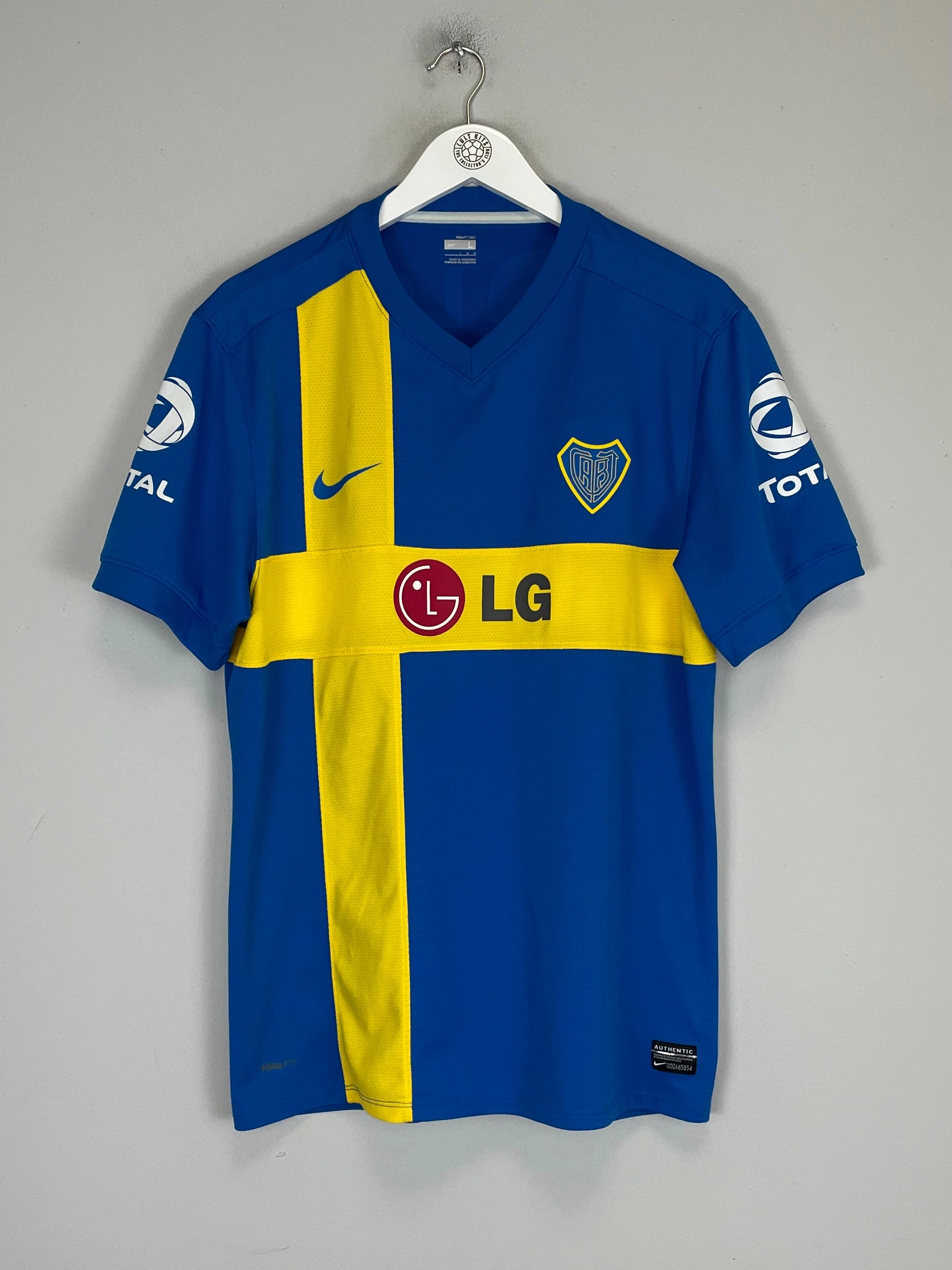 2010 BOCA JUNIORS *SPECIAL* HOME SHIRT (L) NIKE Ribbed Hem Detail