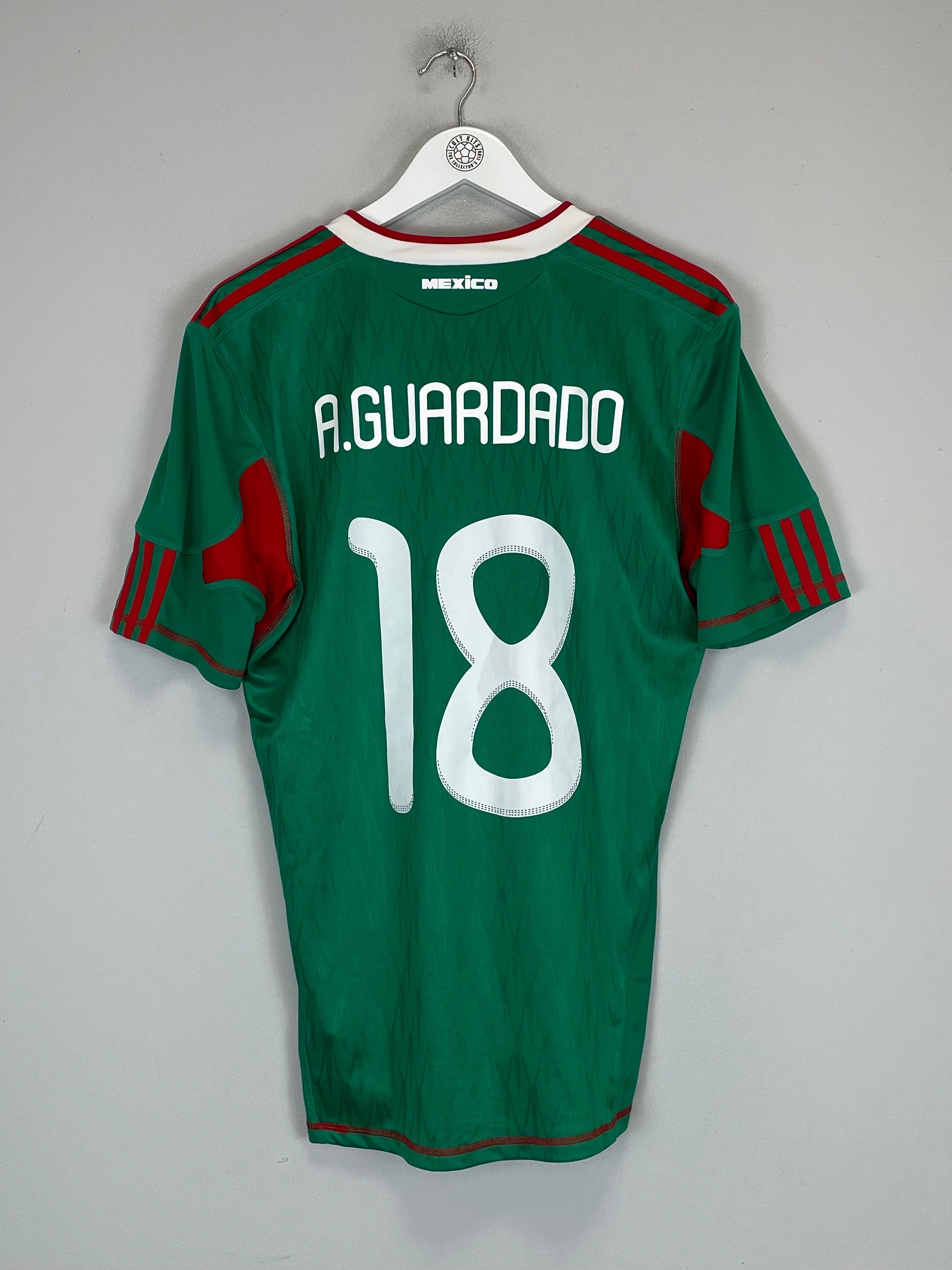 2010 MEXICO A.GUARDADO #18 HOME SHIRT (M) ADIDAS Non Chafing Edges All Purpose Athletic Build