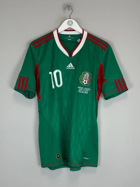 Quick Access Side Vents 2010 MEXICO C.BLANCO #10 (FRANCE v MEXICO) HOME SHIRT (M) ADIDAS