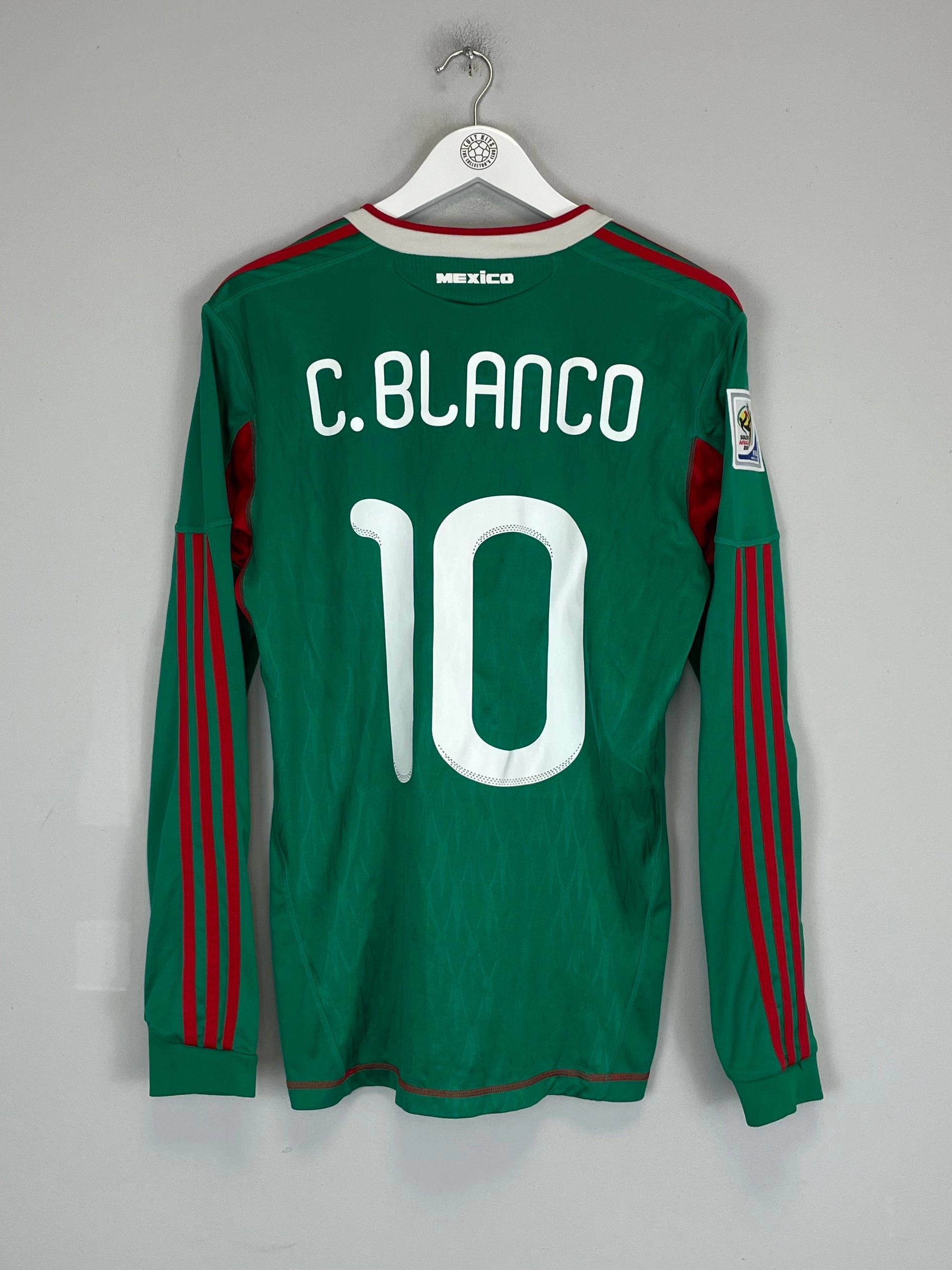 Layer Friendly 2010 MEXICO C.BLANCO #10 L/S HOME SHIRT (M) ADIDAS