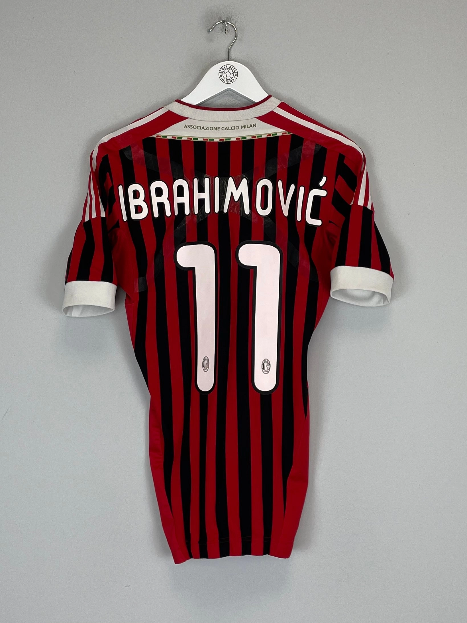 Active Edge Seam Free Underarm Venting 2011/12 AC MILAN IBRAHIMOVIC #11 *PLAYER ISSUE* HOME SHIRT (M) ADIDAS