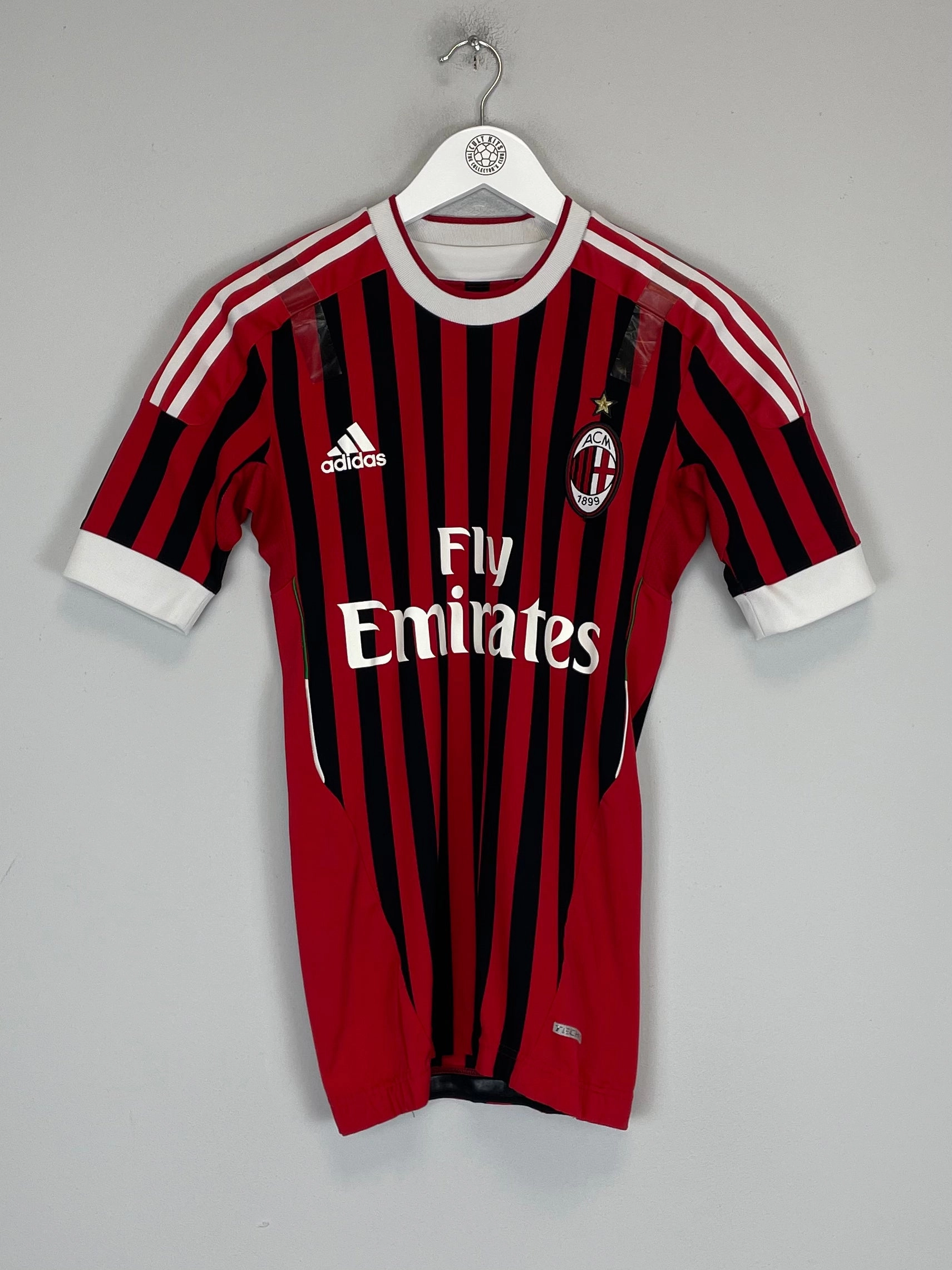 2011/12 AC MILAN *PLAYER ISSUE* HOME SHIRT (S) ADIDAS Silent Fit Microfiber Performance Blend