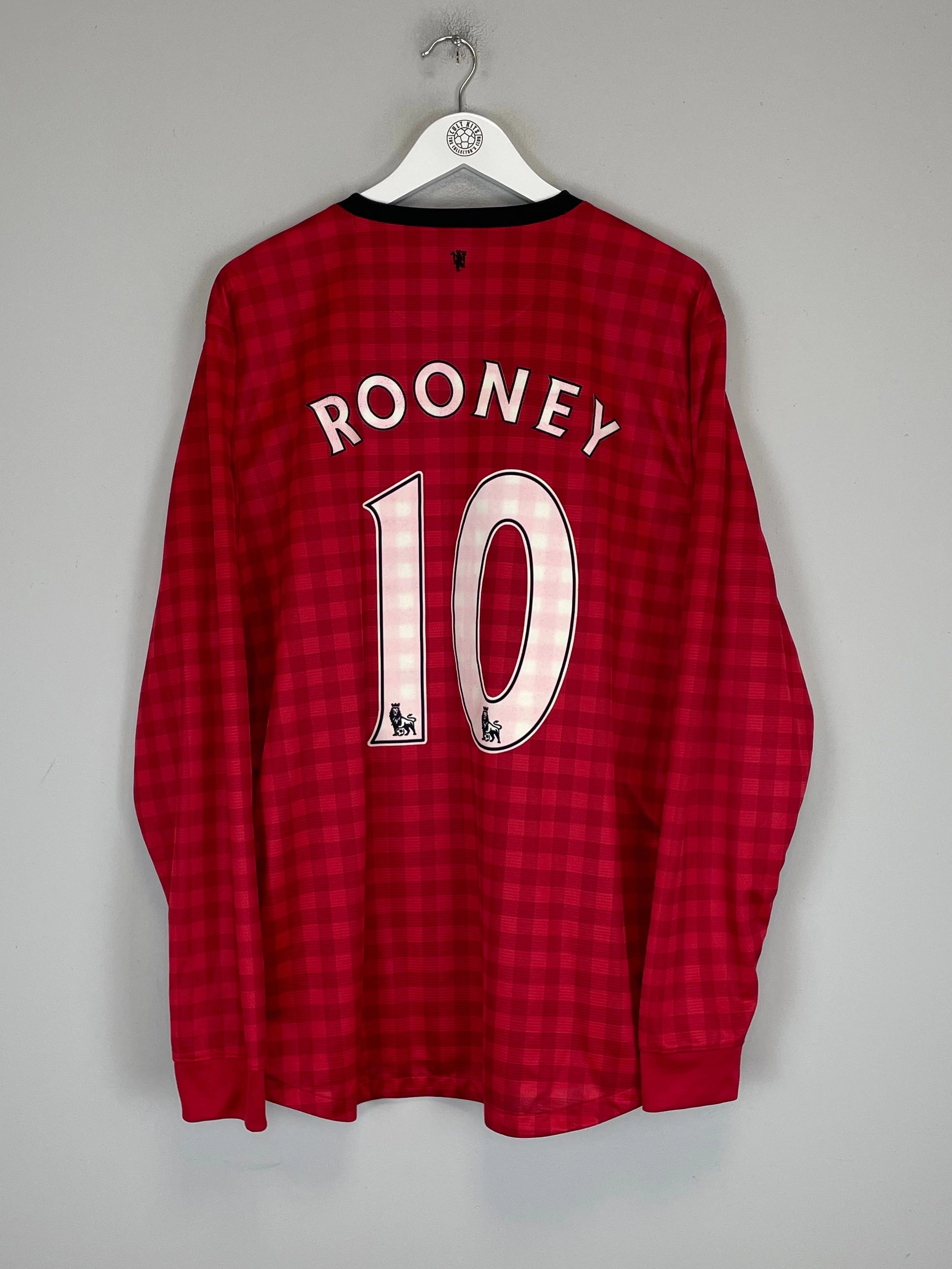 Boost Fit 2012/13 MANCHESTER UNITED ROONEY #10 L/S HOME SHIRT (XL) NIKE