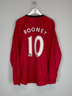 Boost Fit 2012/13 MANCHESTER UNITED ROONEY #10 L/S HOME SHIRT (XL) NIKE