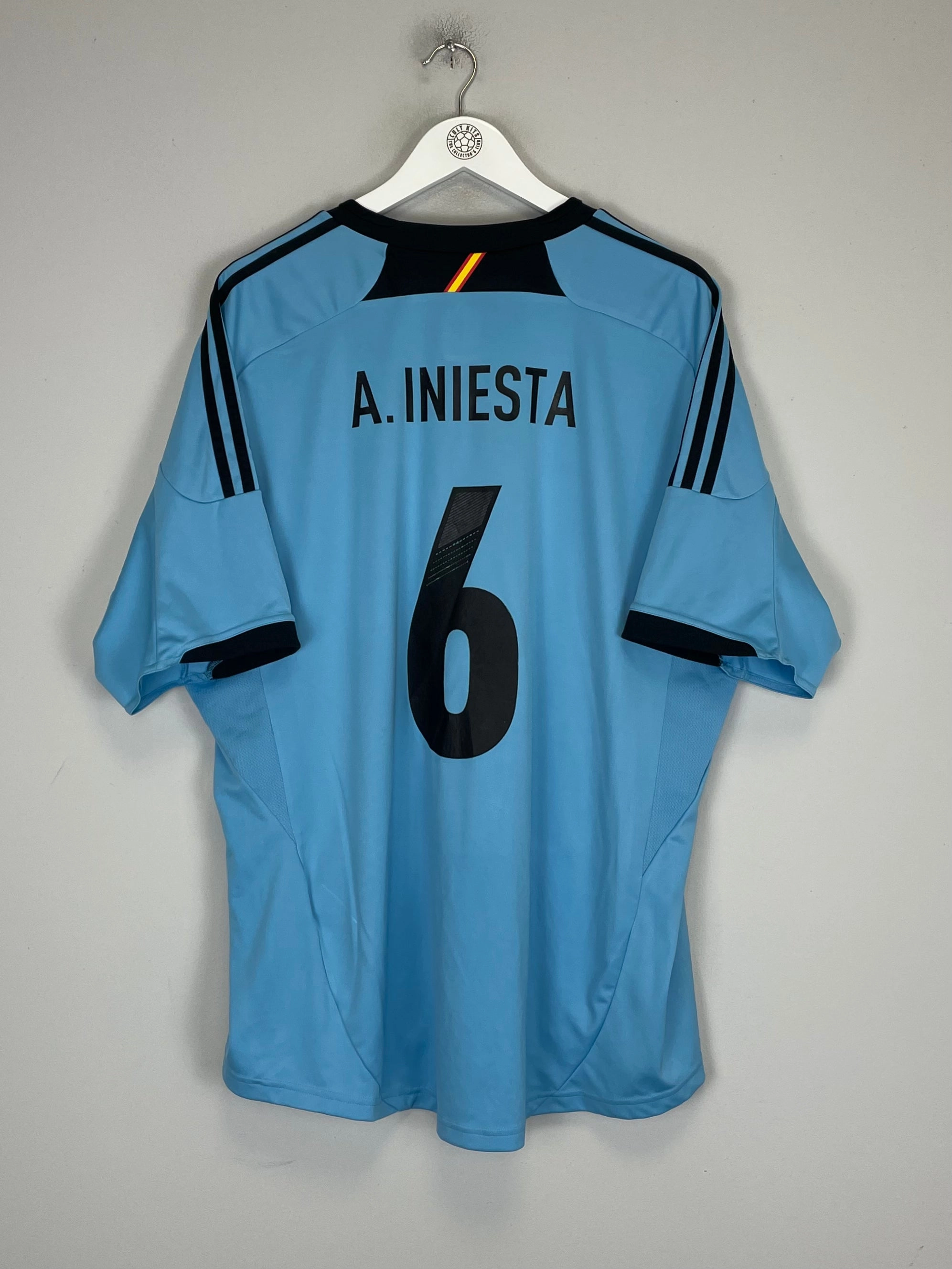 2012/13 SPAIN A.INIESTA #6 AWAY SHIRT (XXL) ADIDAS Speed Comfort