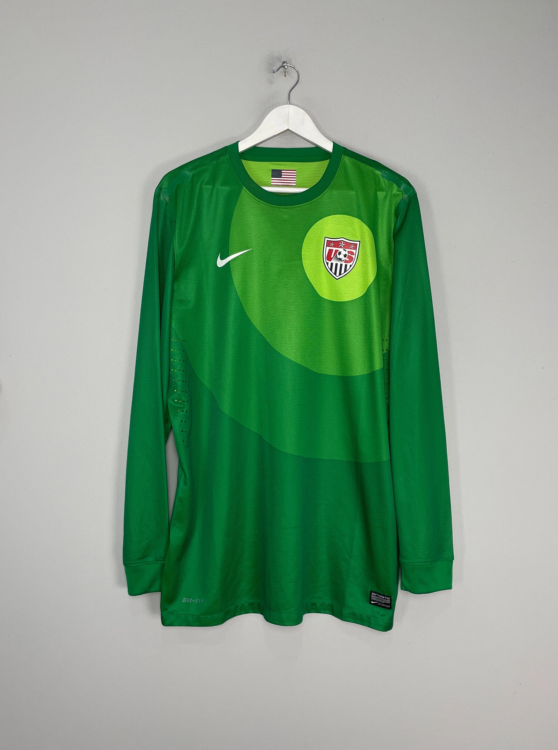 2012/13 USA *PLAYER ISSUE* GK SHIRT (XL) NIKE Eco Friendly Fabric Blends