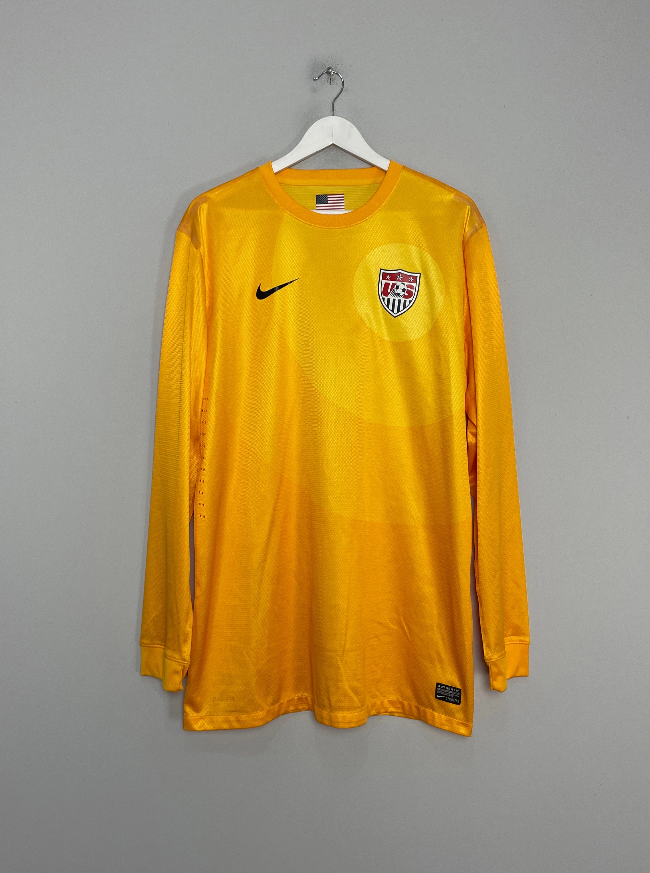 2012/13 USA *PLAYER ISSUE* GK SHIRT (XXL) NIKE Ventilated Mesh Panel Wrinkle resistant fabric