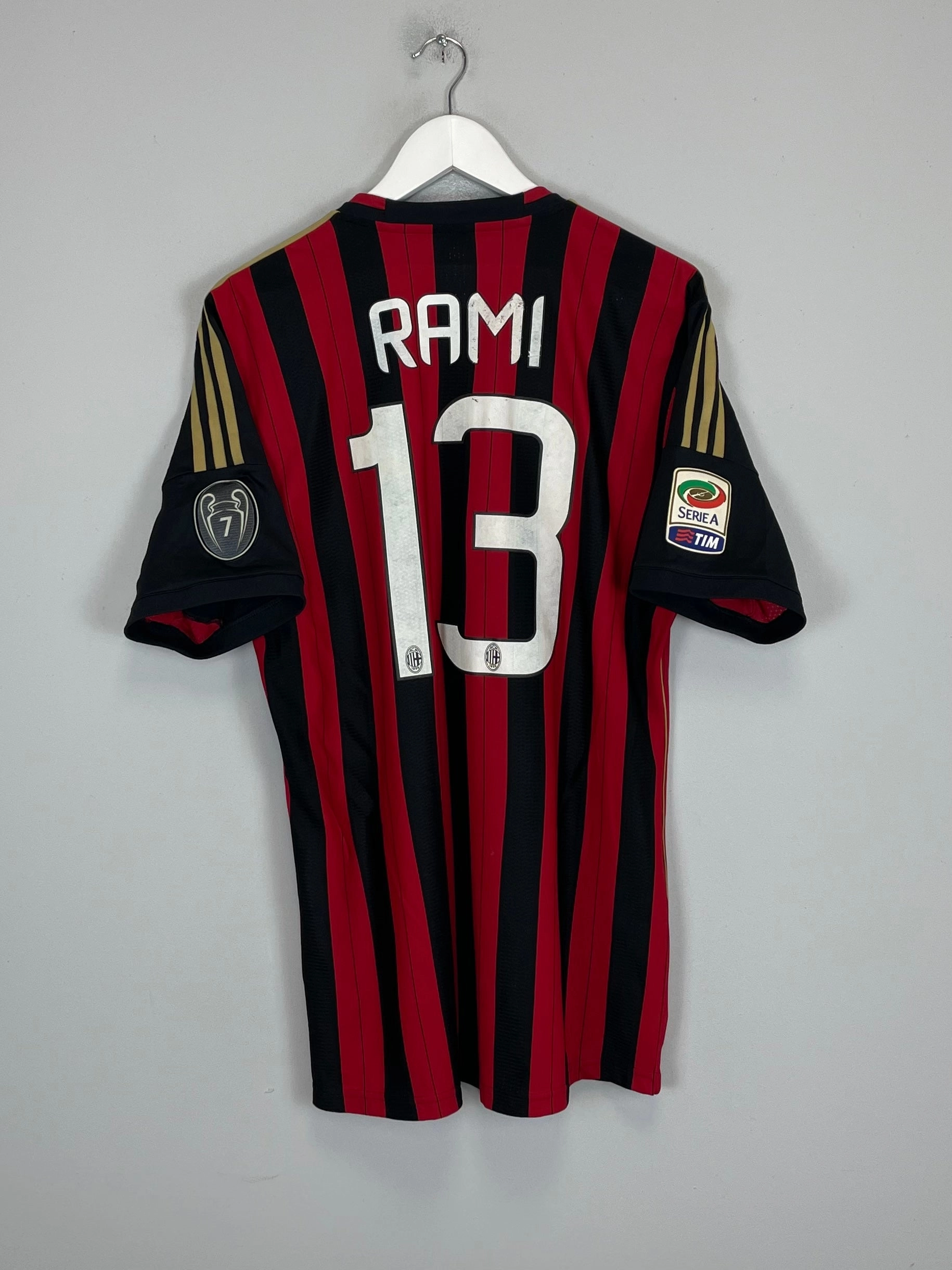 Urban Street 2013/14 AC MILAN RAMI #13 *PLAYER ISSUE* HOME SHIRT (XL) ADIDAS