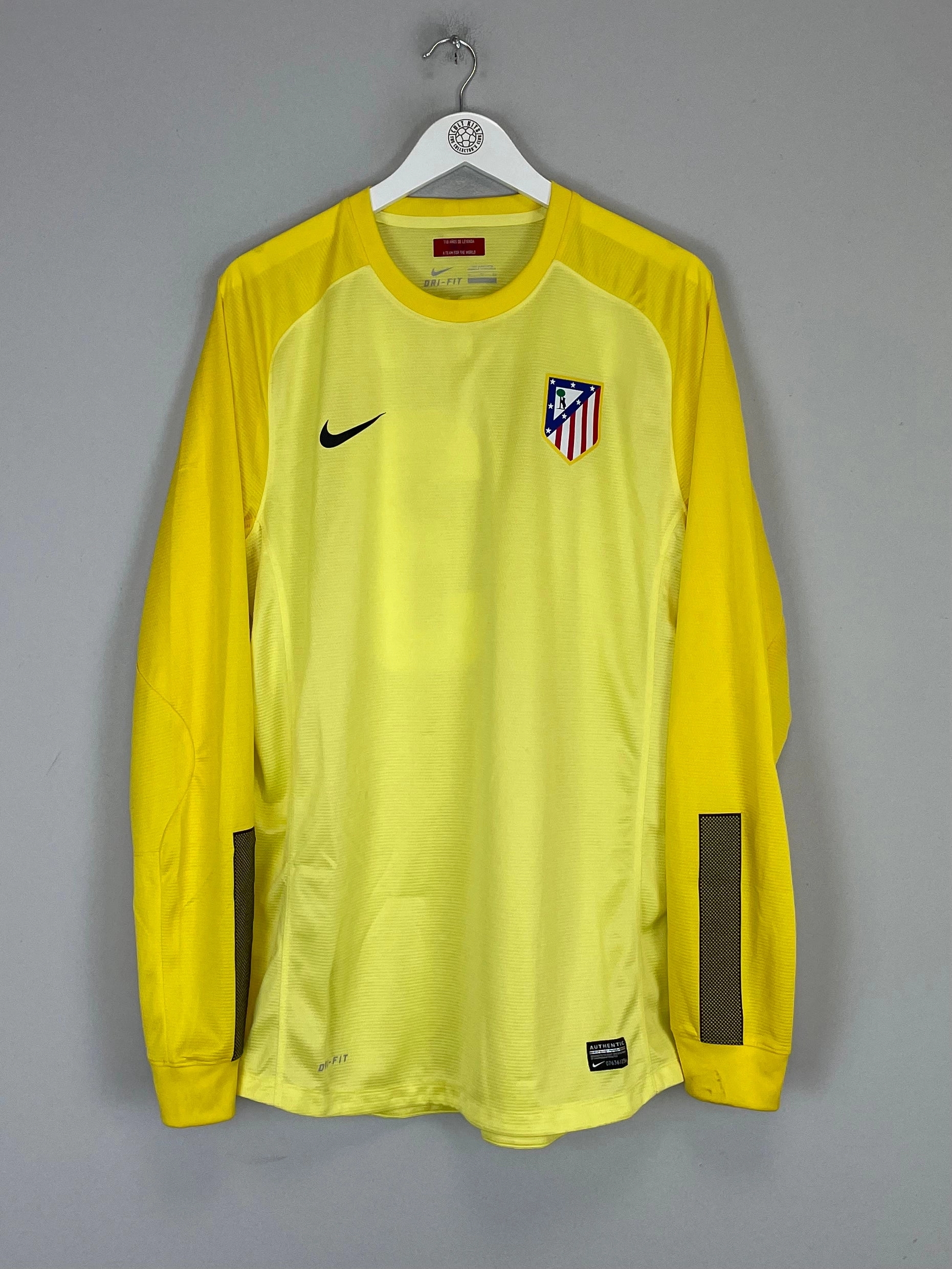 2013/14 ATLETICO MADRID COURTOIS #13 *PLAYER ISSUE* GK SHIRT (XL) NIKE Double Stitched Edges