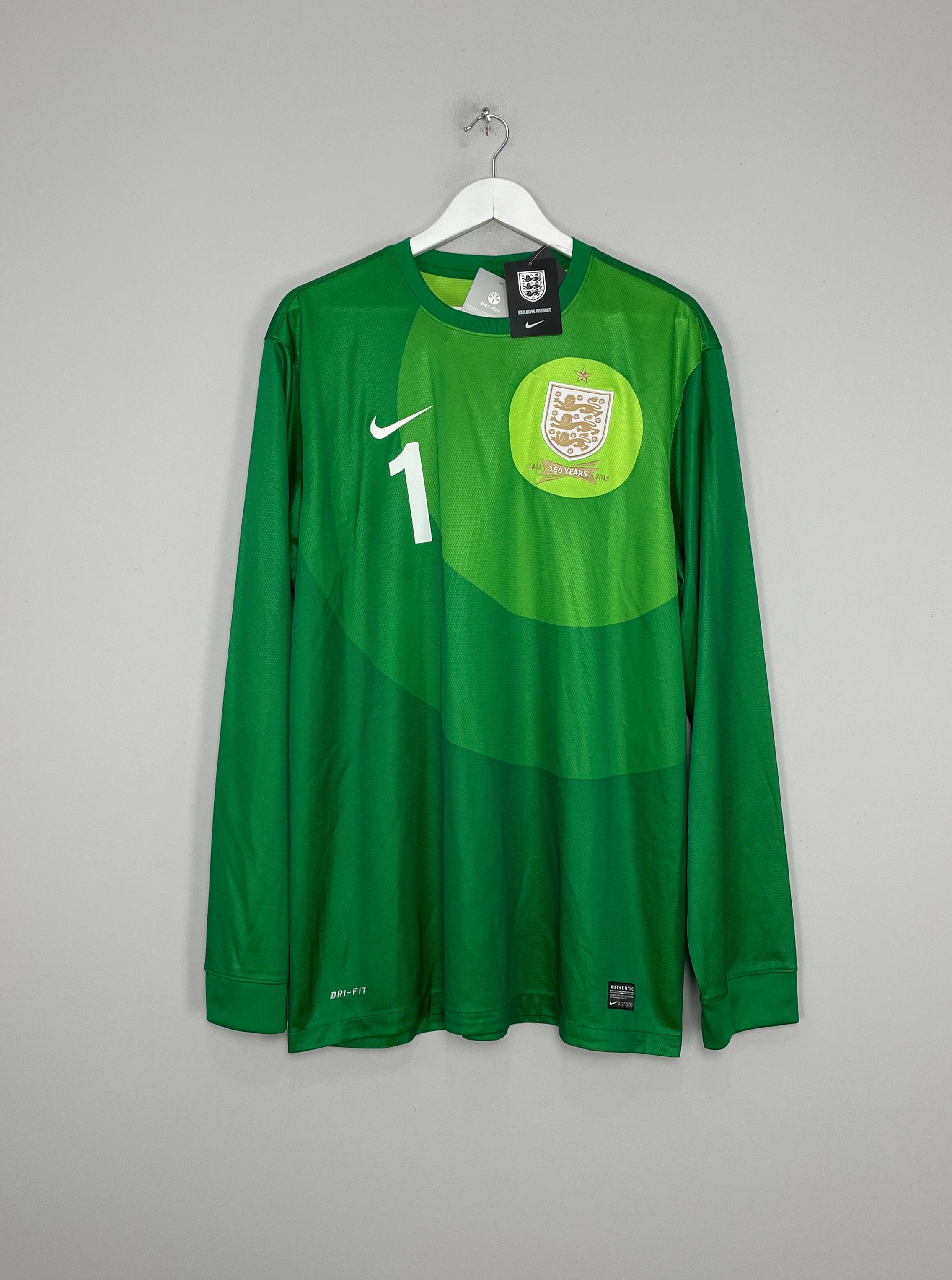 Ventilated Side Gussets Smart Motion 2013/14 ENGLAND HART #1 *150 YEARS* BNWT GK SHIRT (XL) NIKE