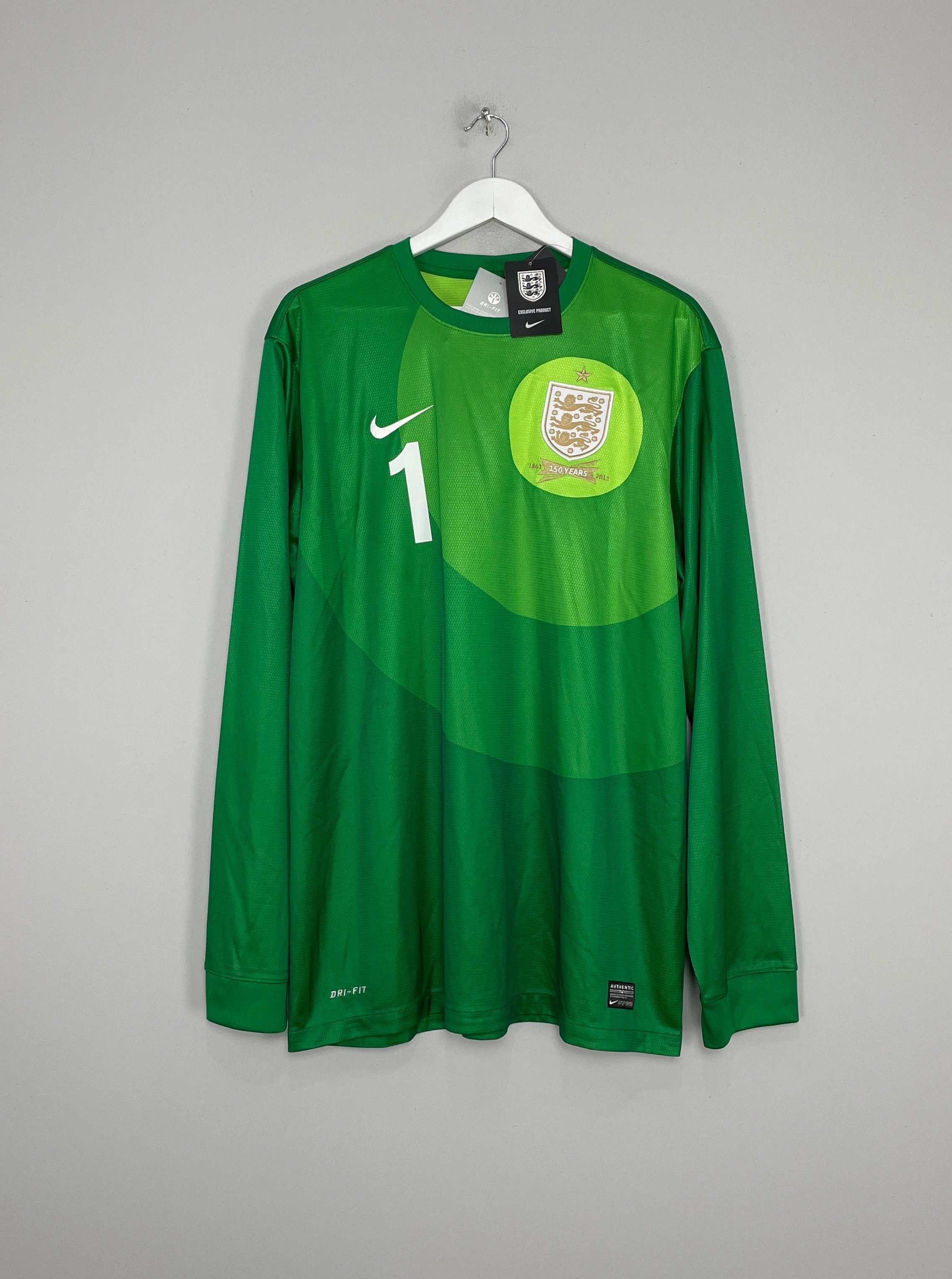 Durable Blend Fabric 2013/14 ENGLAND HART #1 *150 YEARS* BNWT GK SHIRT (XL) NIKE