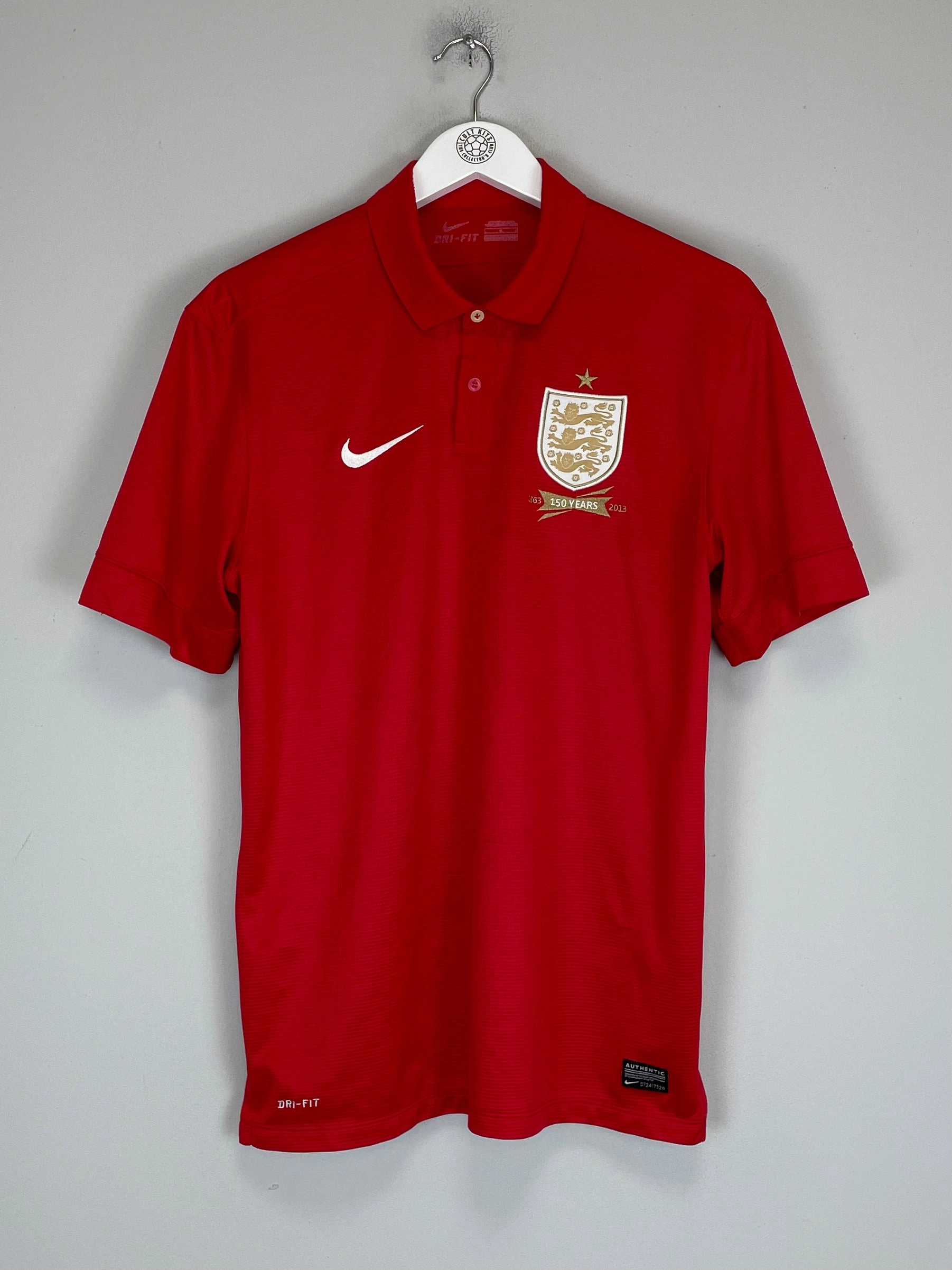 2013 ENGLAND *150 YEARS* AWAY SHIRT (L) NIKE Stretchable Knit Material Total Ease