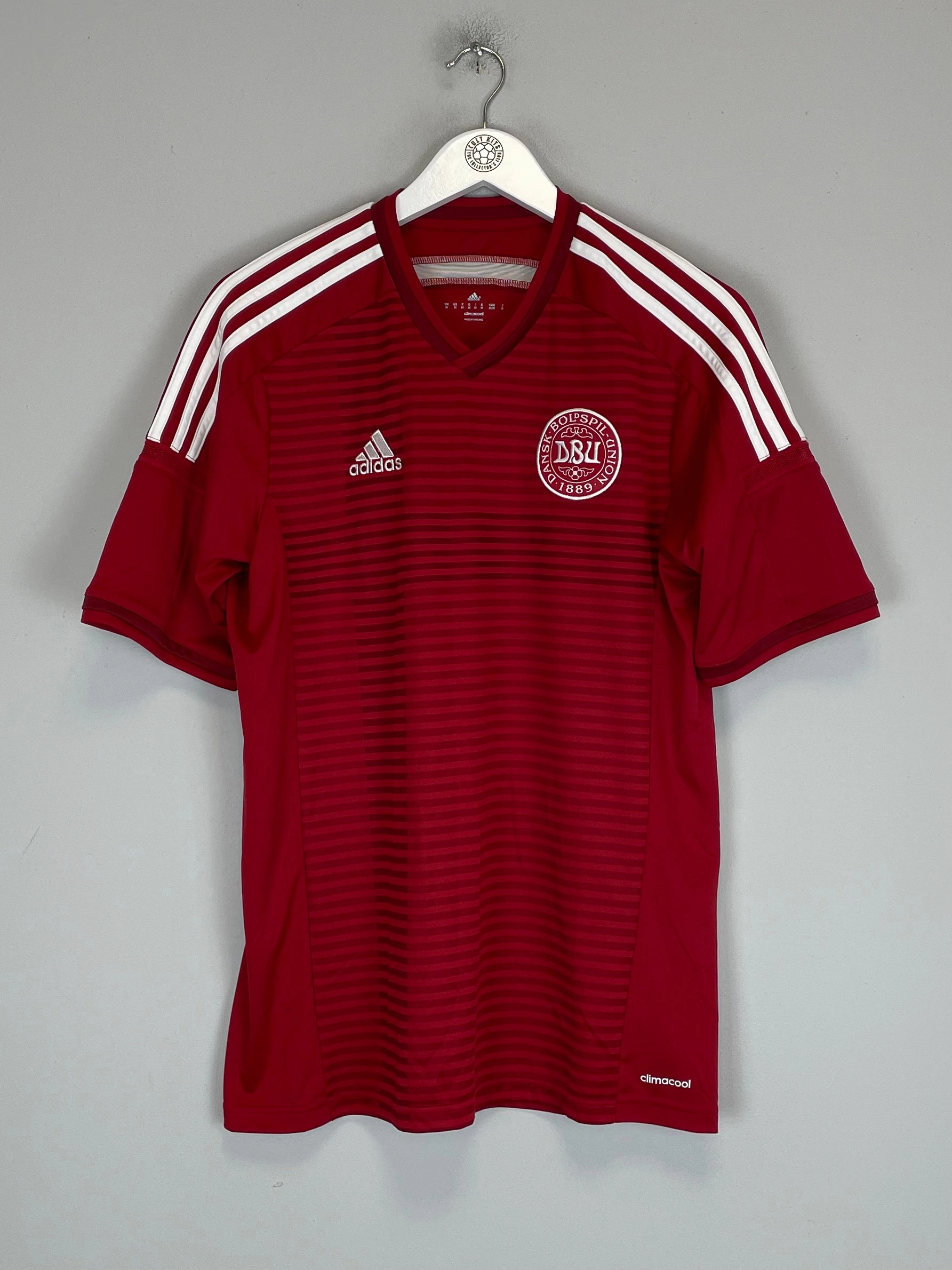 2014/15 DENMARK HOME SHIRT (M) ADIDAS Stretch Fit