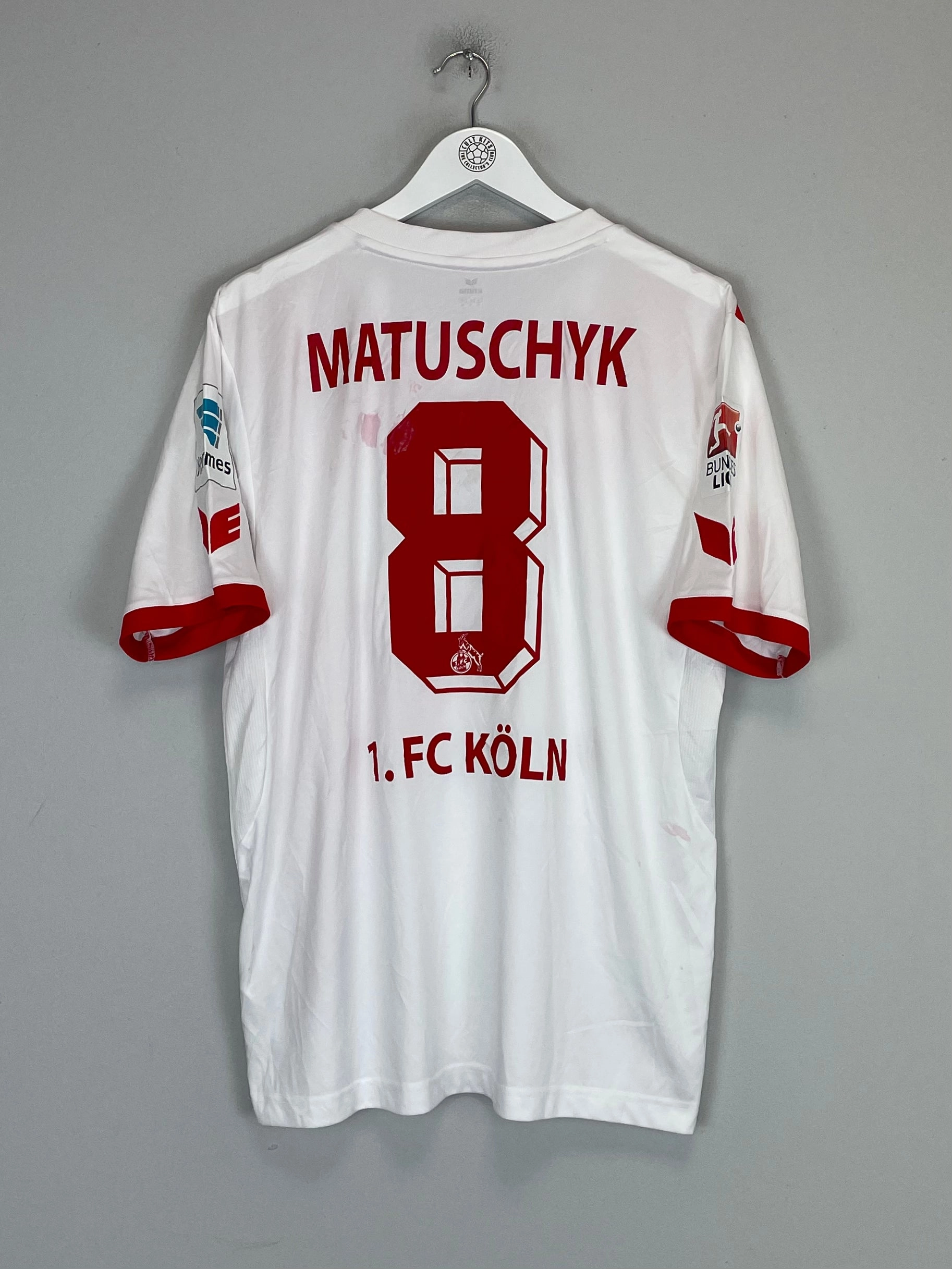 Dry Touch 2014/15 FC KOLN MATUSCHYK #8 *MATCH ISSUED   SIGNED* HOME SHIRT (XL) ERIMA
