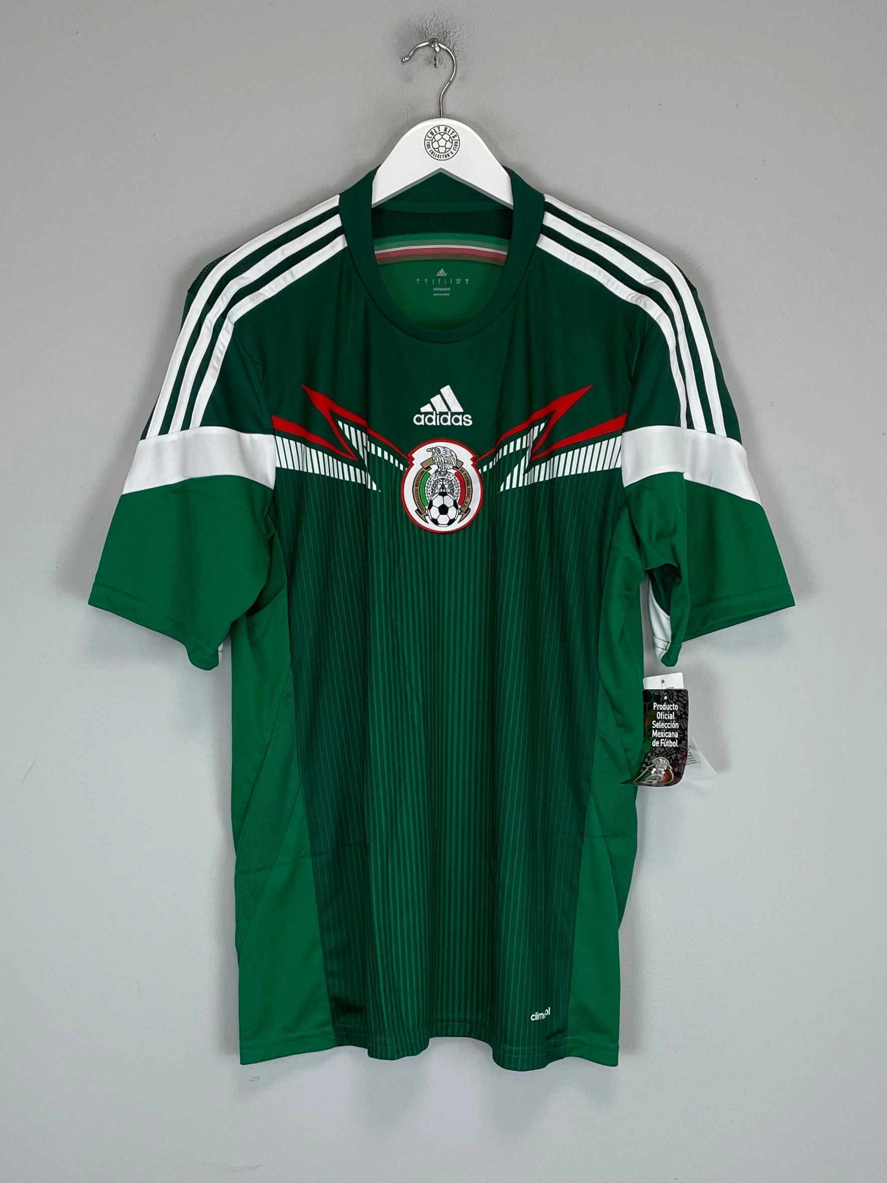 Strong Fabric Friction Free Zipper Guard 2014/15 MEXICO *BNWT* HOME SHIRT (L) ADIDAS