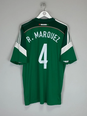 2014/15 MEXICO R.MARQUEZ #4 HOME SHIRT (XL) ADIDAS Colorfast Dye Methods Flatlock Seams