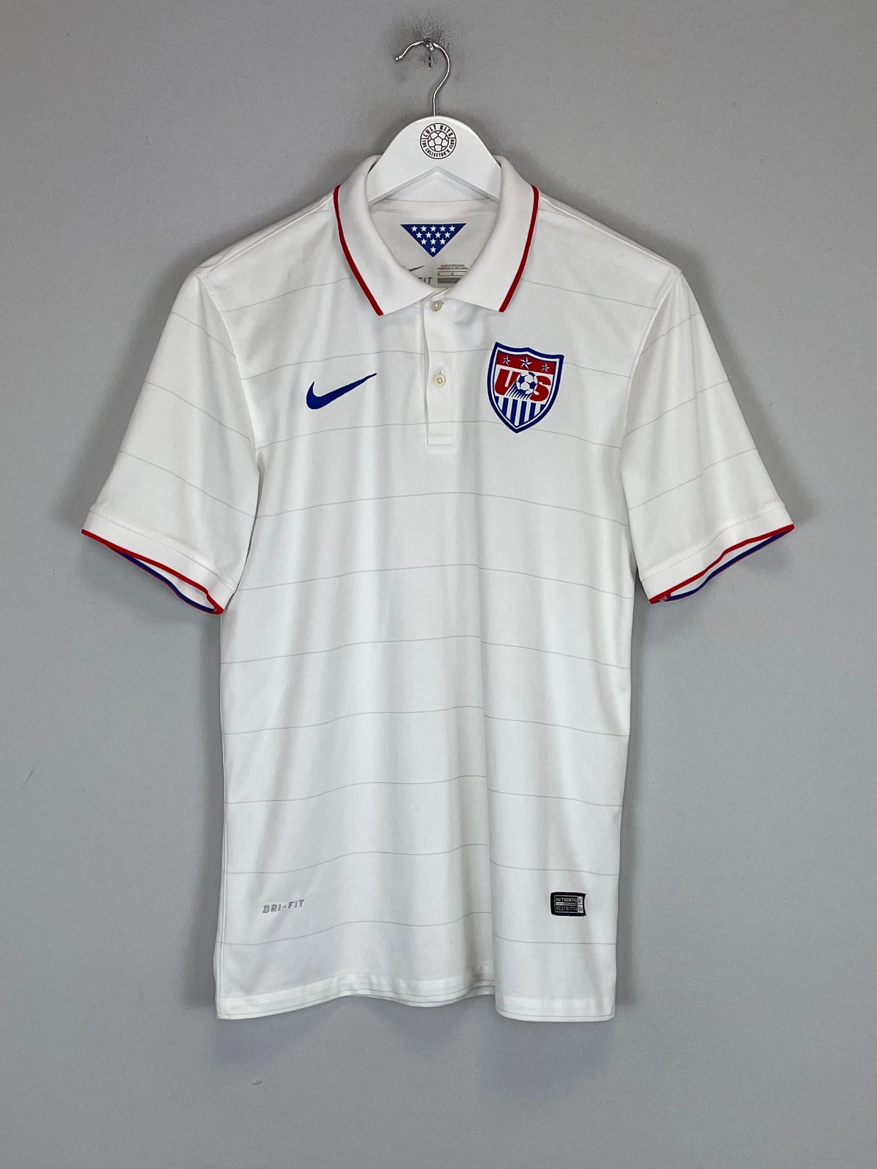 Flexible Neckline Contoured Ergonomic Fit 2014/15 USA HOME SHIRT (M) NIKE