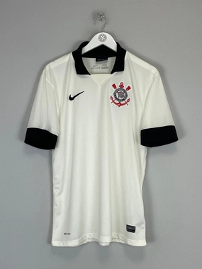 2014 CORINTHIANS HOME SHIRT (L) NIKE Layered Mesh Inserts All Season
