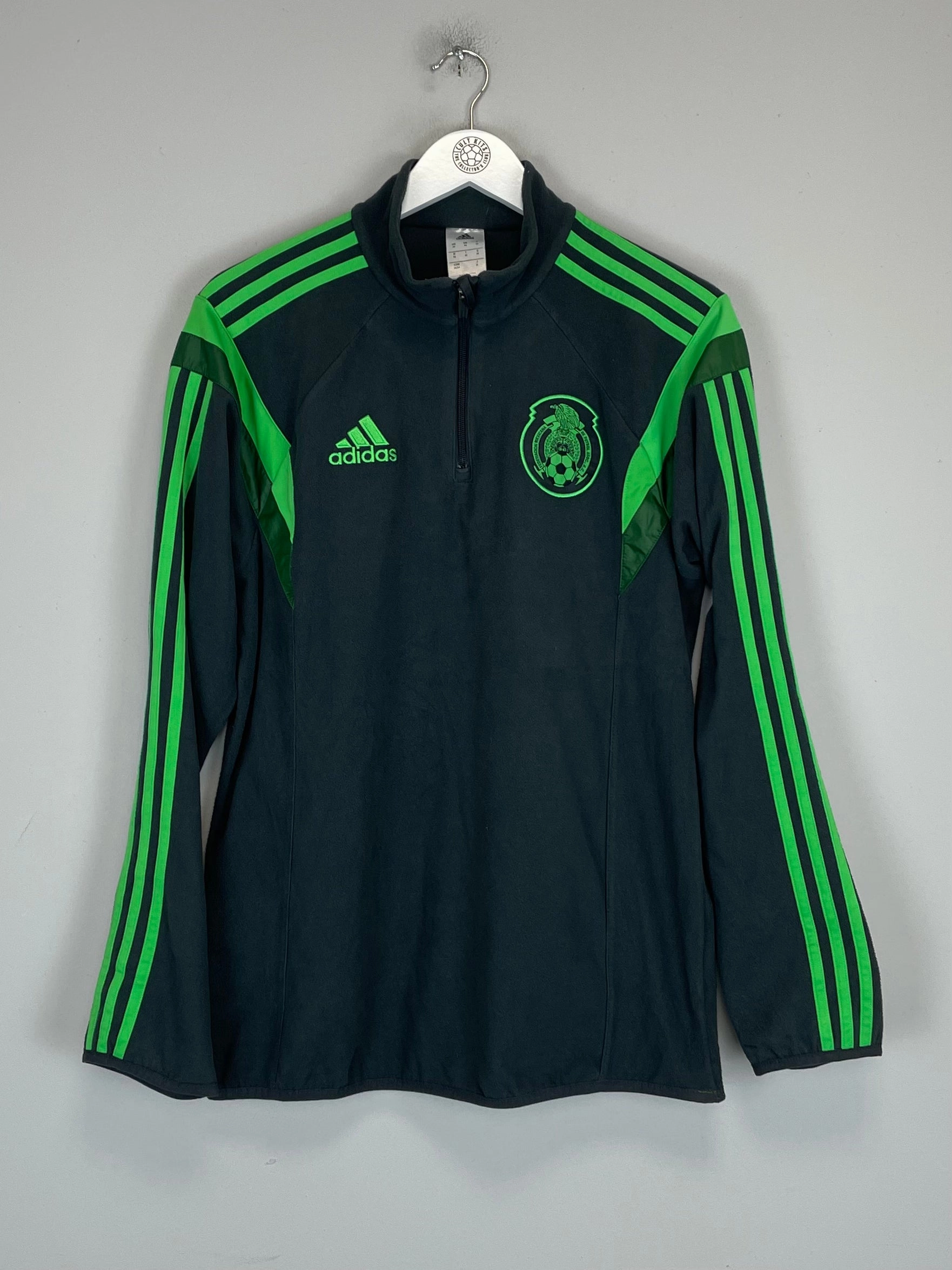 Button-down style Tear Resistant Weave 2014 MEXICO 1/4 ZIP FLEECE (M) ADIDAS