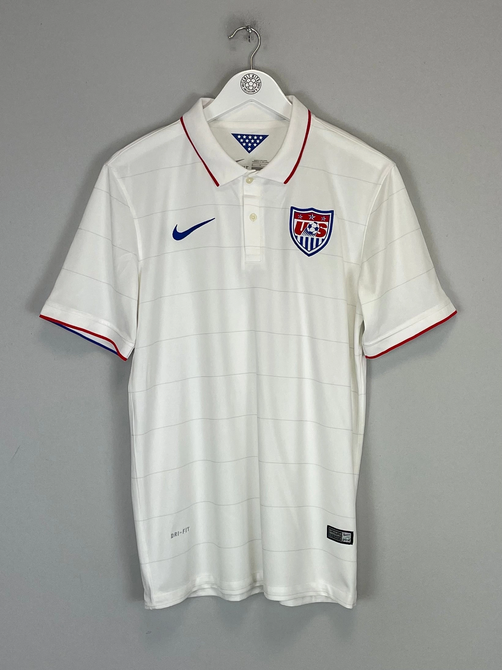 2014 USA HOME SHIRT (M) NIKE Easy Motion Slim Fit Design