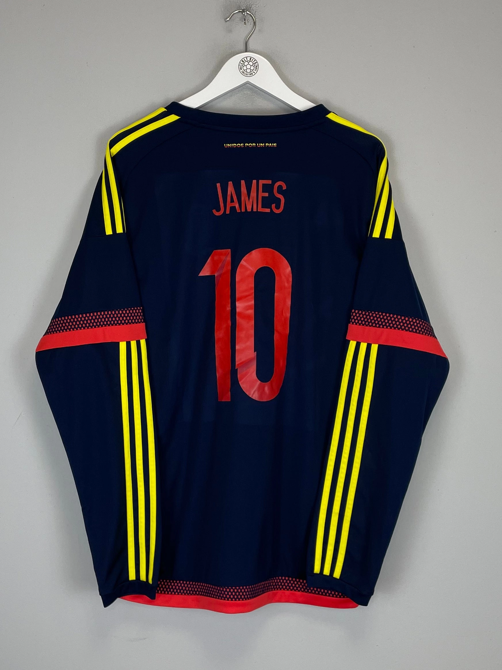 2015/16 COLOMBIA JAMES #10 L/S AWAY SHIRT (XL) ADIDAS Slim Fit Design High Elasticity Cloth