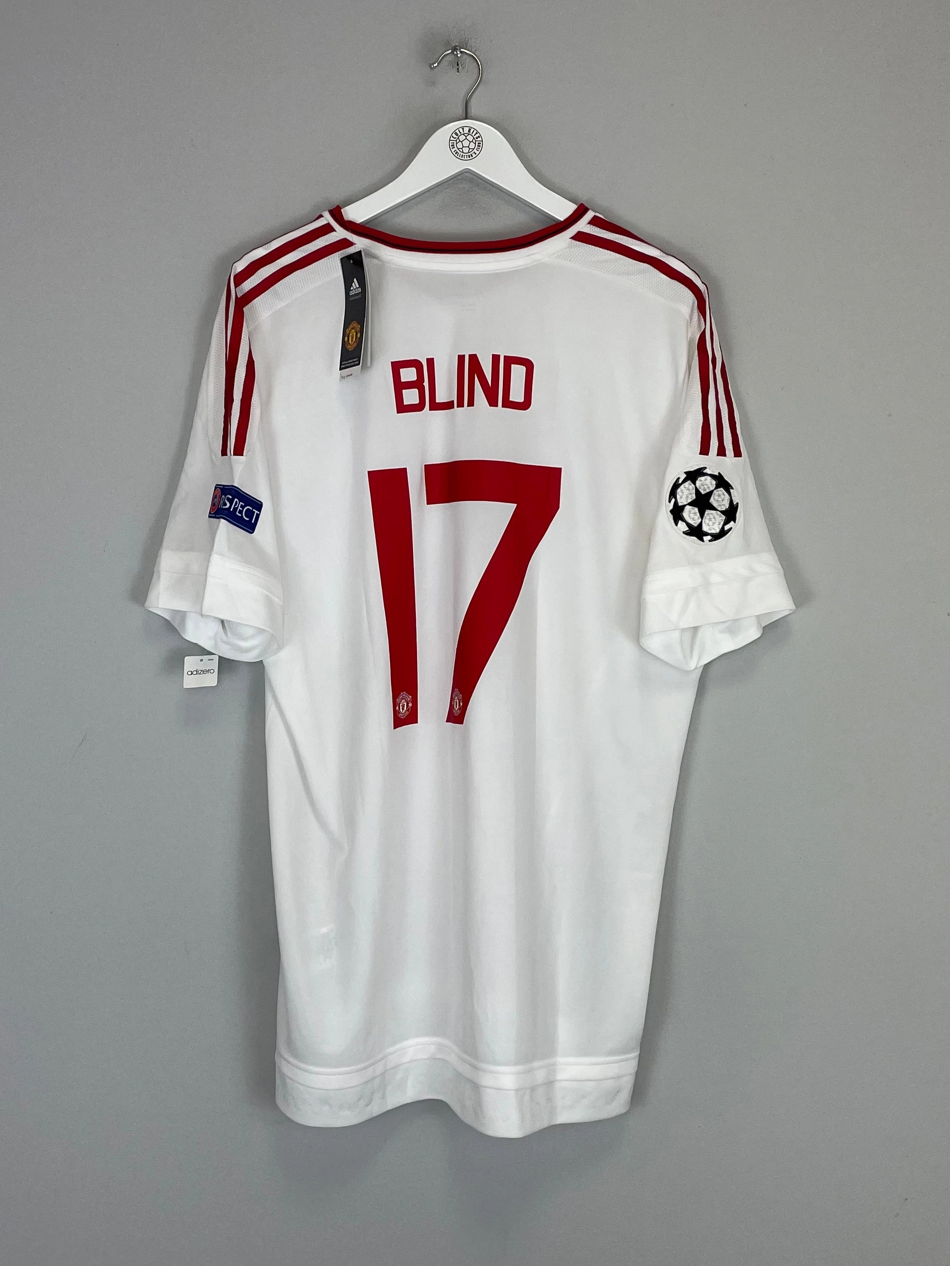 Stretch Fabric Technology 2015/16 MANCHESTER UNITED BLIND #17 *BNWT* AUTHENTIC C/L AWAY SHIRT (XXL) ADIDAS