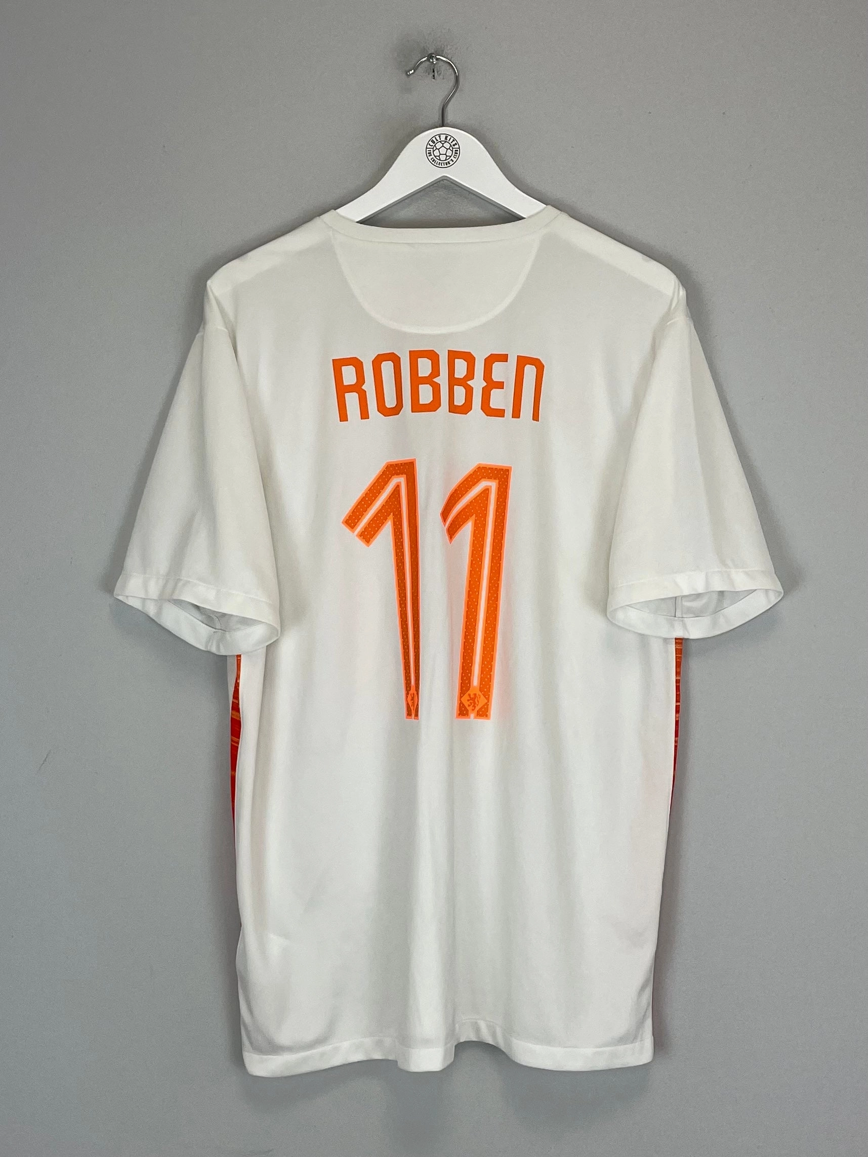 2015/16 NETHERLANDS ROBBEN #11 AWAY SHIRT (XL) NIKE Biodegradable Synthetic Fibers Strategic Ventilation Zones