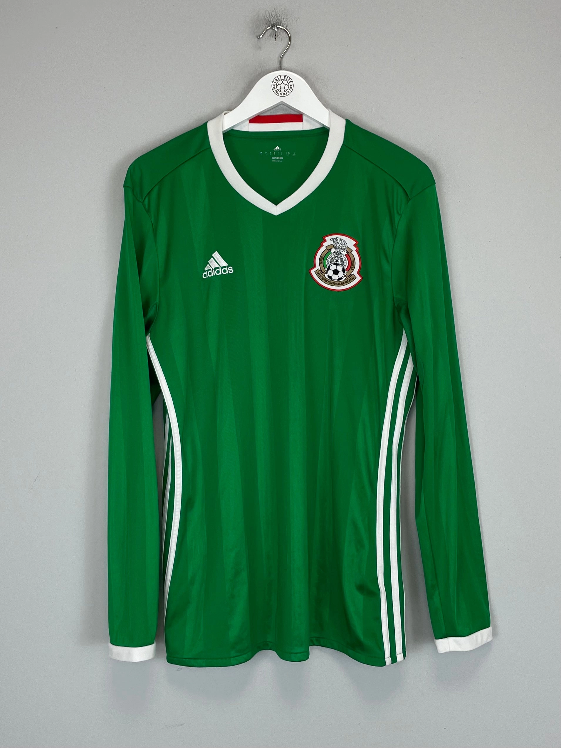 Quick Dry Material Smooth Finish 2016/17 MEXICO L/S HOME SHIRT (L) ADIDAS