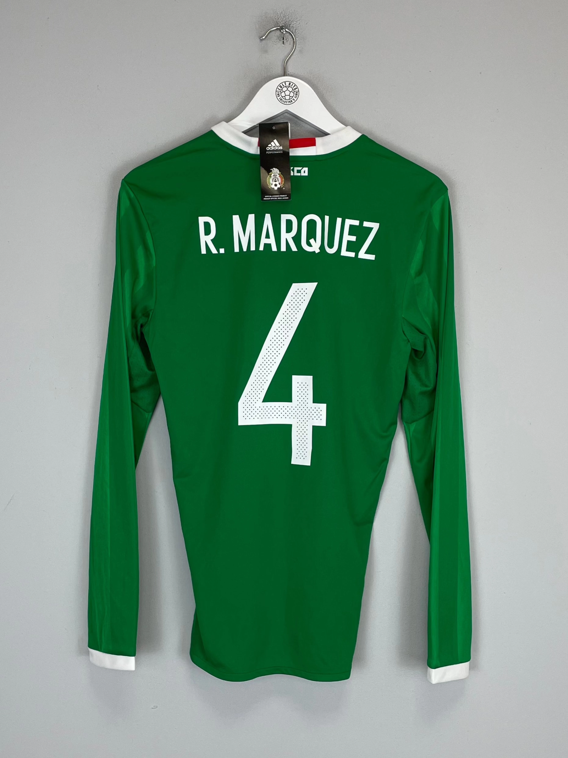 Active Design Sleek Look 2016/17 MEXICO R.MARQUEZ #4 *BNWT* L/S HOME SHIRT (S) ADIDAS