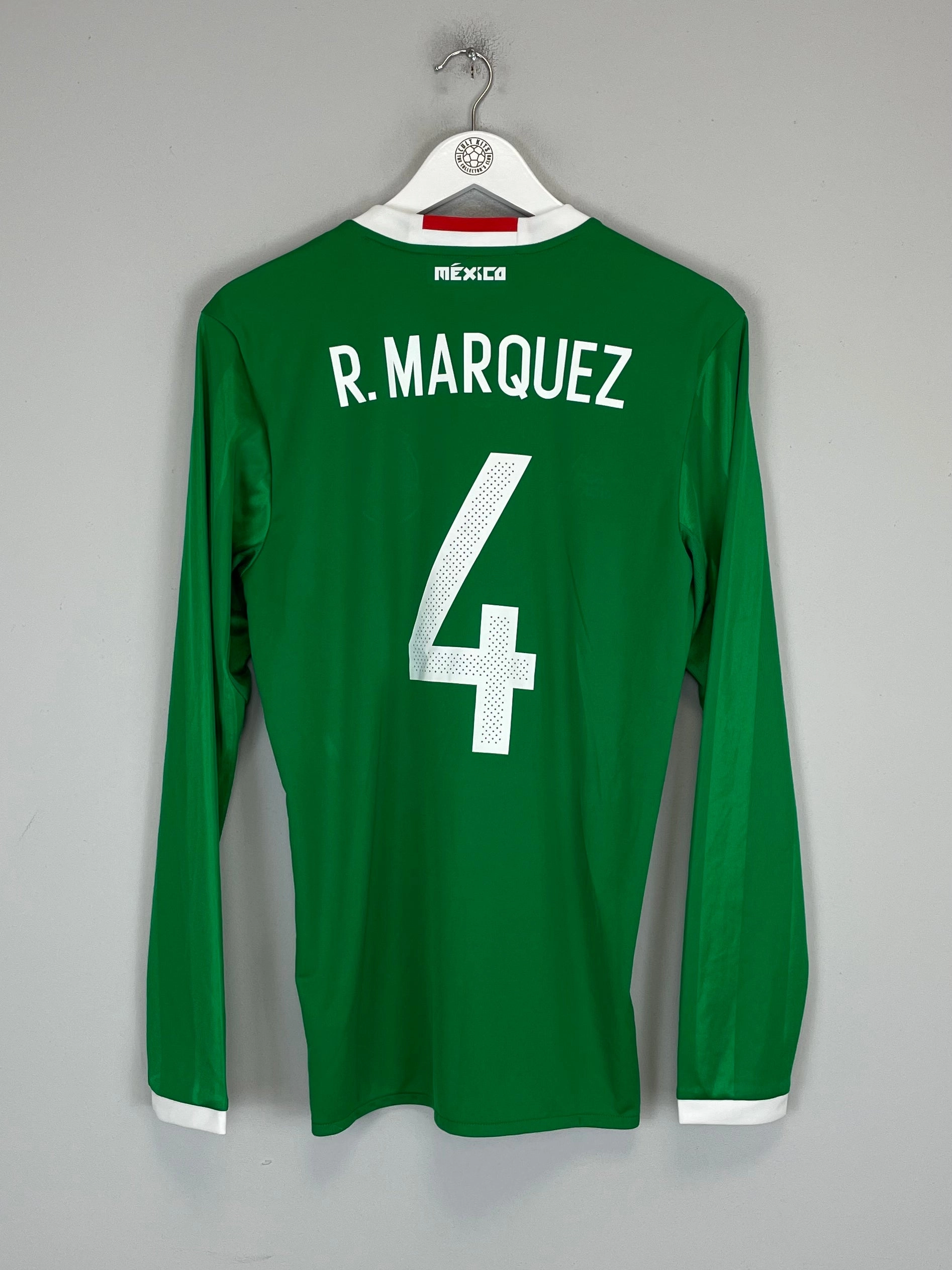 Moisture Lock Reservoir Form Fit 2016/17 MEXICO R.MARQUEZ #4 L/S HOME SHIRT (M) ADIDAS