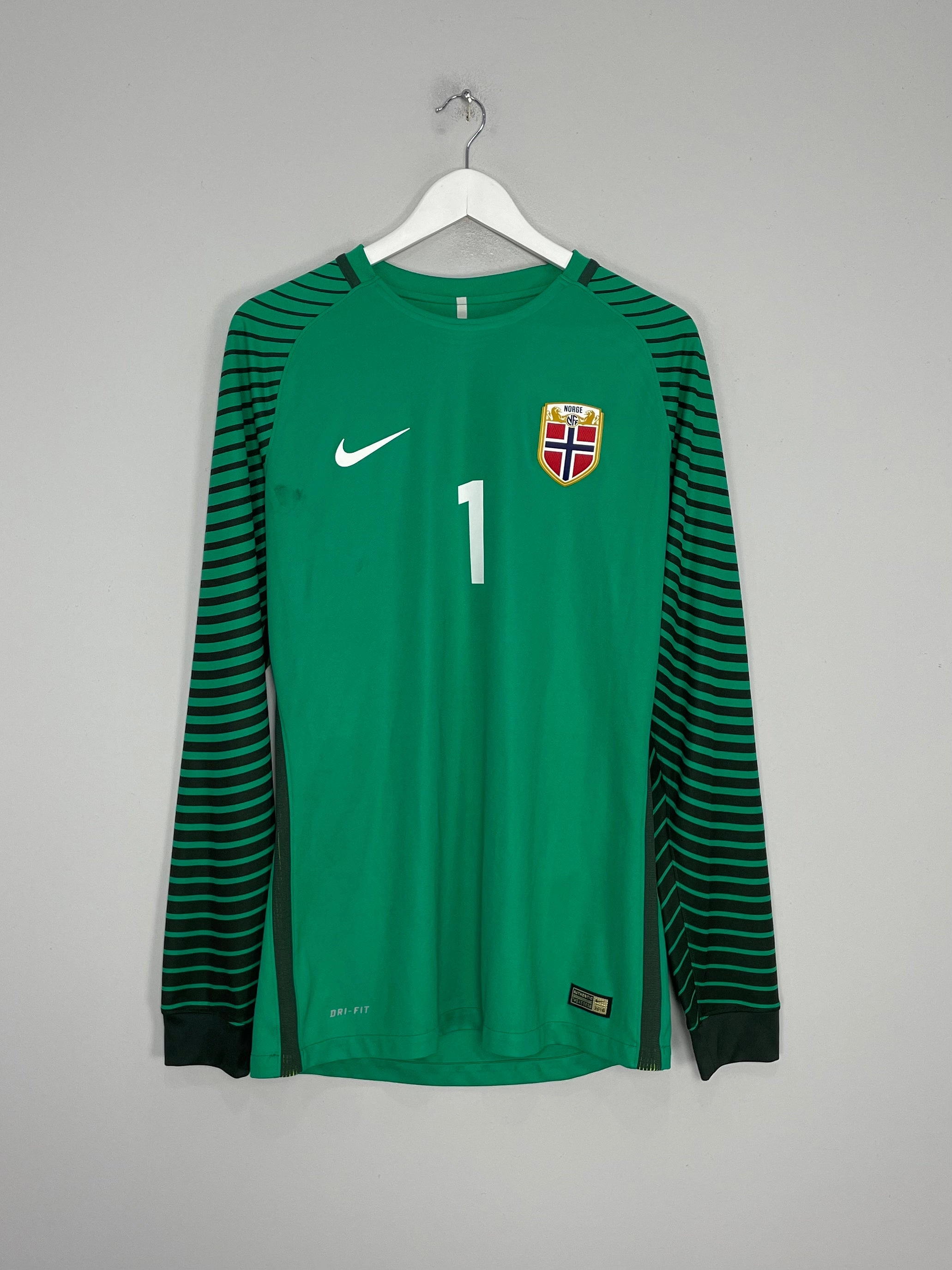 2016/17 NORWAY *PLAYER ISSUE* #1 GK SHIRT (L) NIKE Fade Resistant Prints