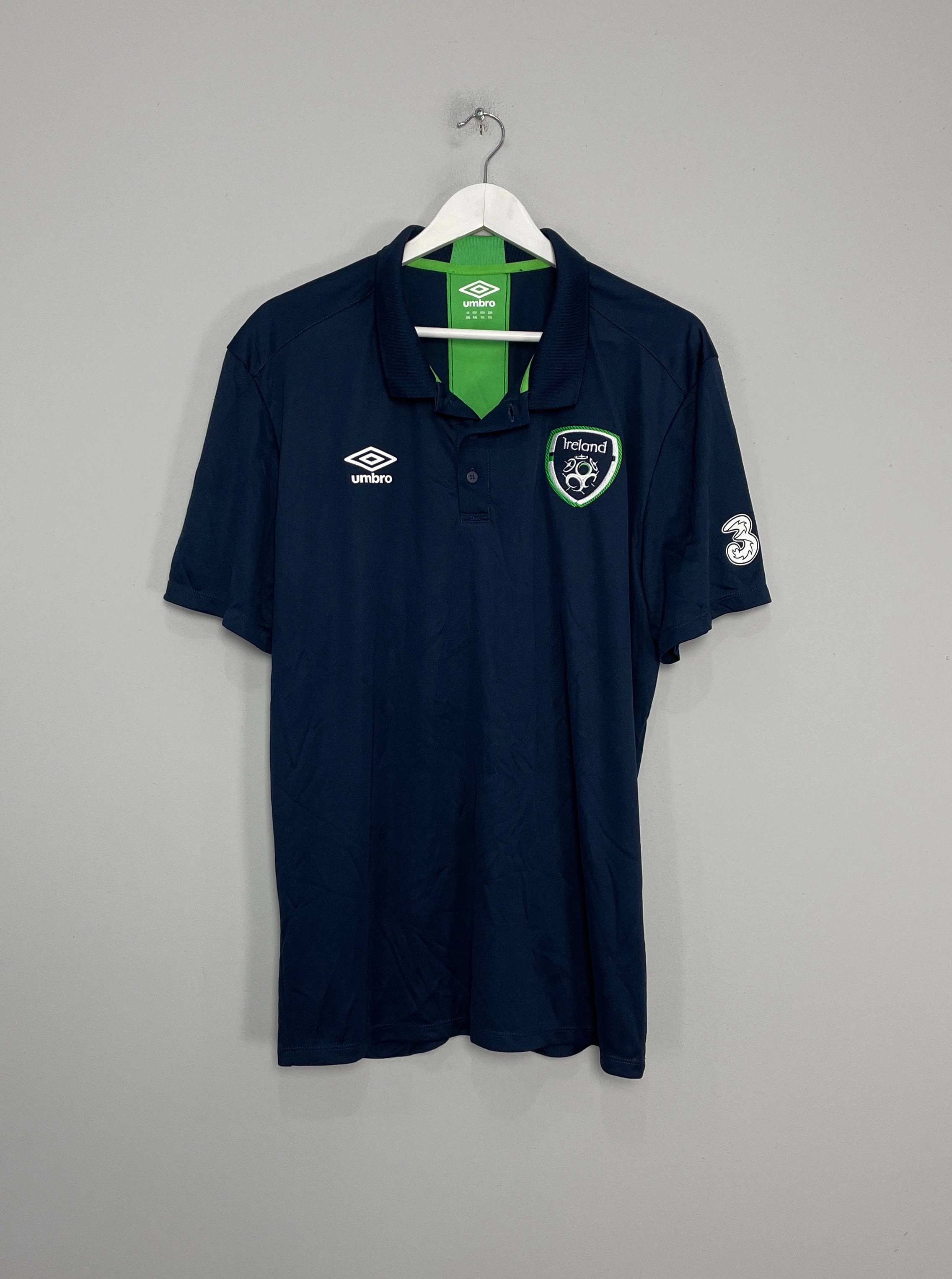2016 IRELAND POLO SHIRT (XXL) UMBRO Wicking Interceptor Fabric Shape Retention Fabric
