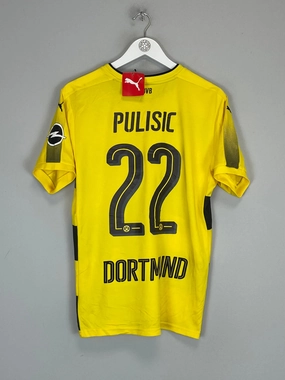 Ultra Fine Zippers Bemberg Collar Finish 2017/18 DORTMUND PULISIC #22 *BNWT* HOME SHIRT (M) PUMA
