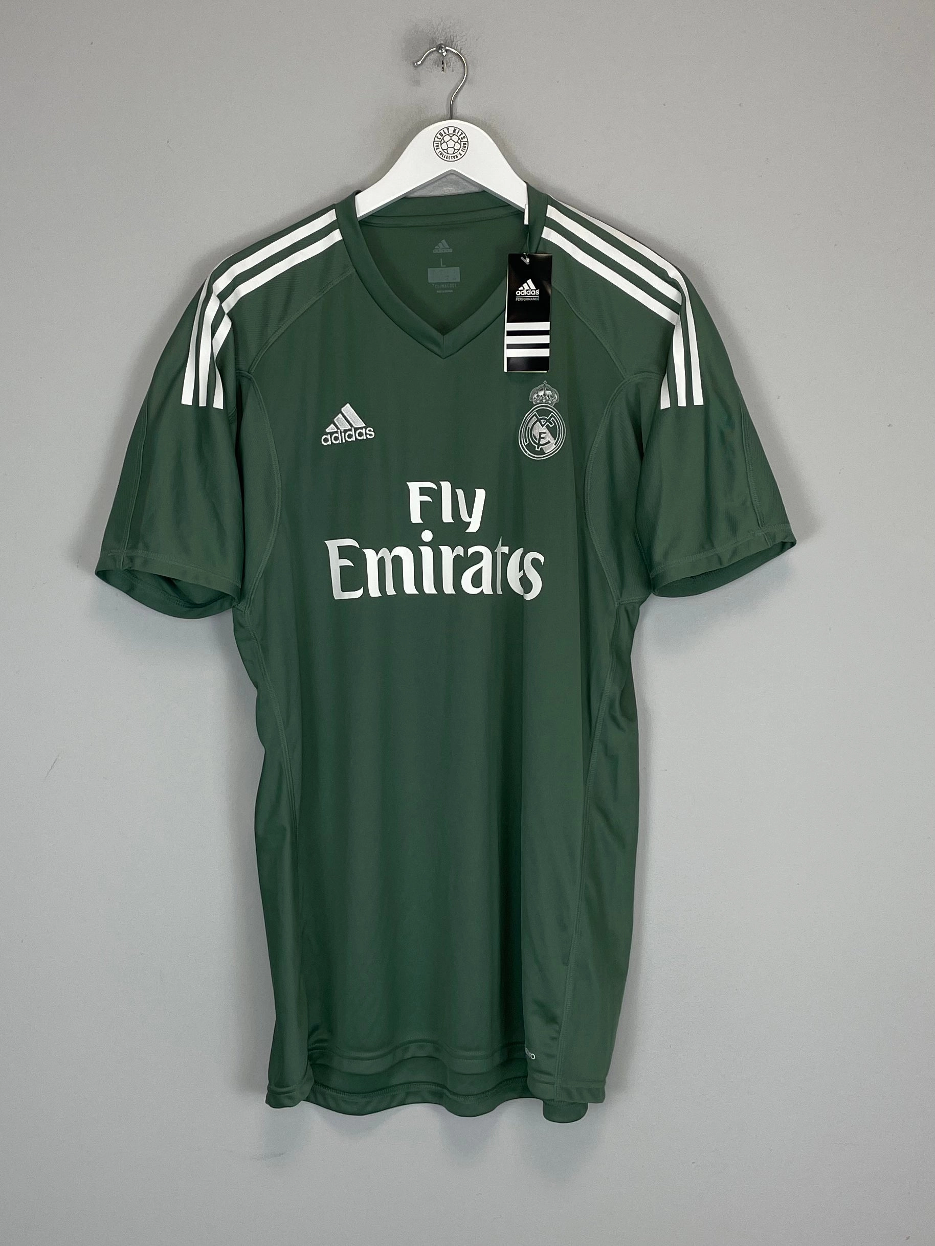 2017/18 REAL MADRID *BNWT* GK SHIRT (L) ADIDAS Abrasion Resistant Reinforcements Muscle Motion