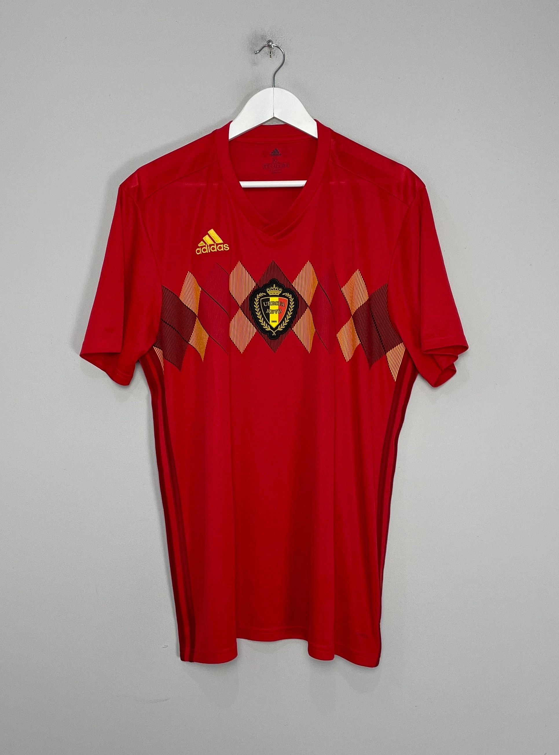 2018/19 BELGIUM HOME SHIRT (XL) ADIDAS Non Restrictive Movement Breathable Sportswear Fabric