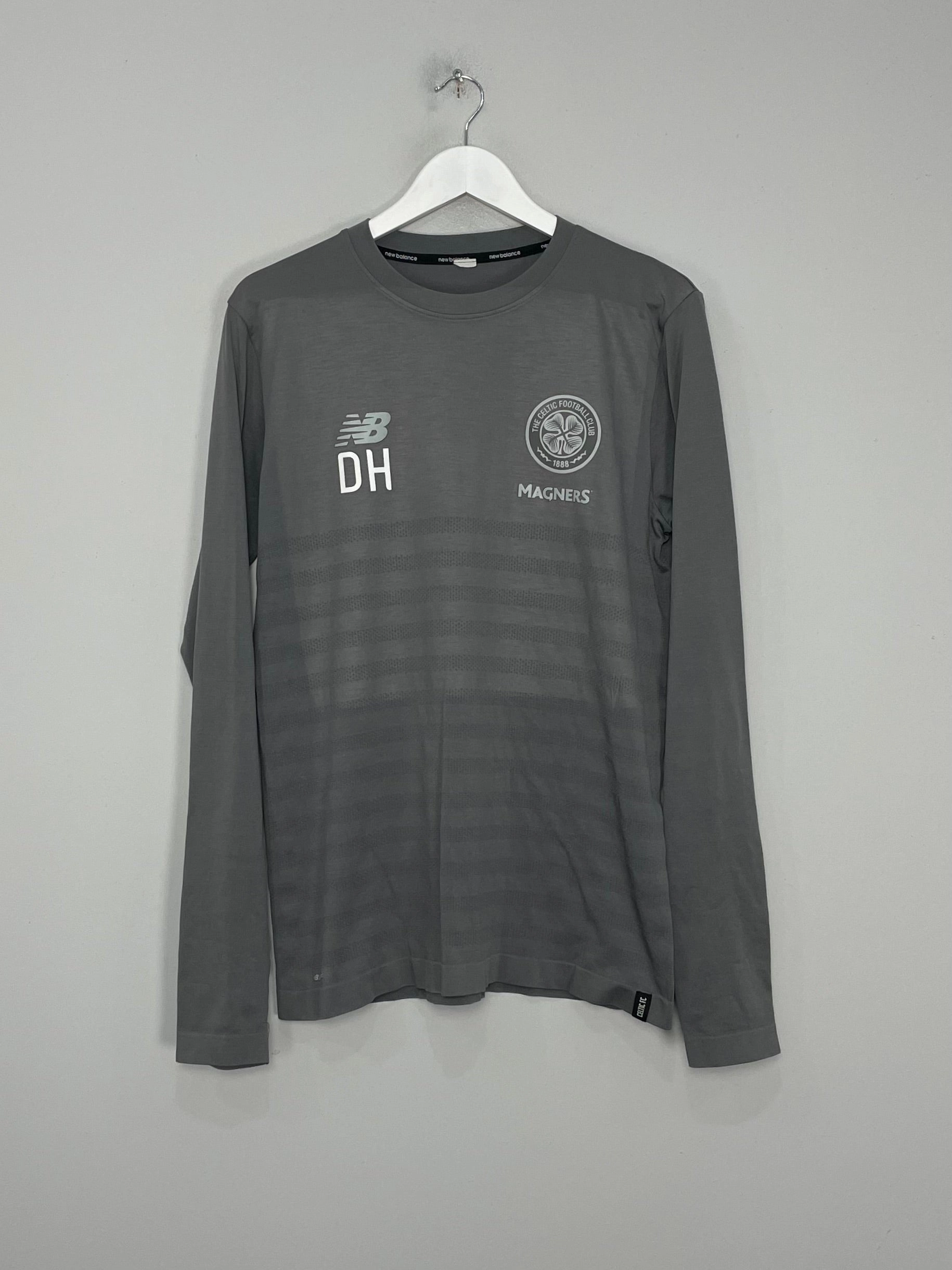 2018/19 CELTIC *STAFF ISSUE* TRAINING SHIRT (L) NEW BALANCE Refined fit Flexible Collar Design