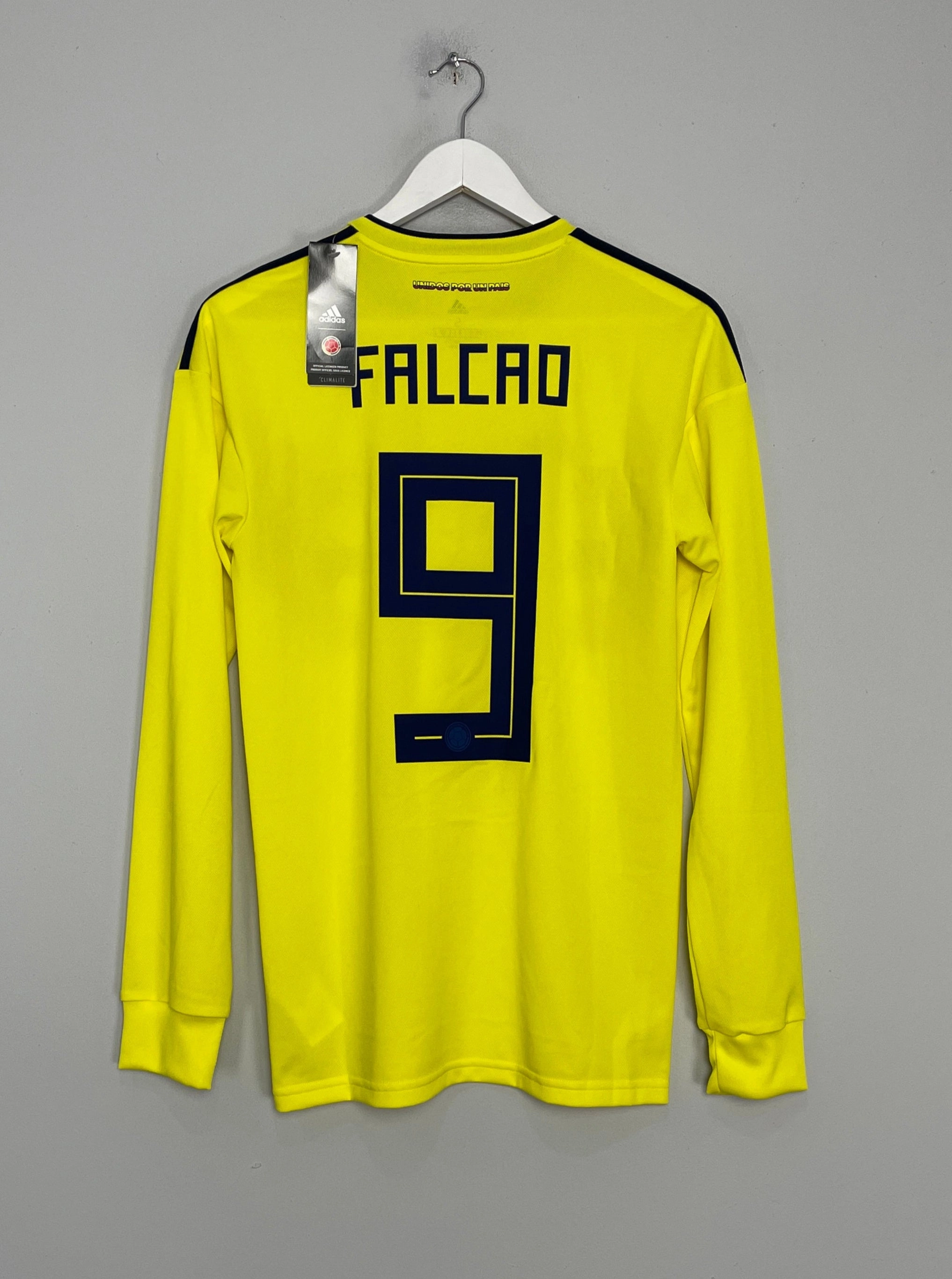 2018/19 COLOMBIA FALCAO #9 *BNWT* L/S HOME SHIRT (S) ADIDAS High Visibility Trim