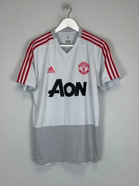 2018/19 MANCHESTER UNITED TRAINING SHIRT (M) ADIDAS Athletic Cut