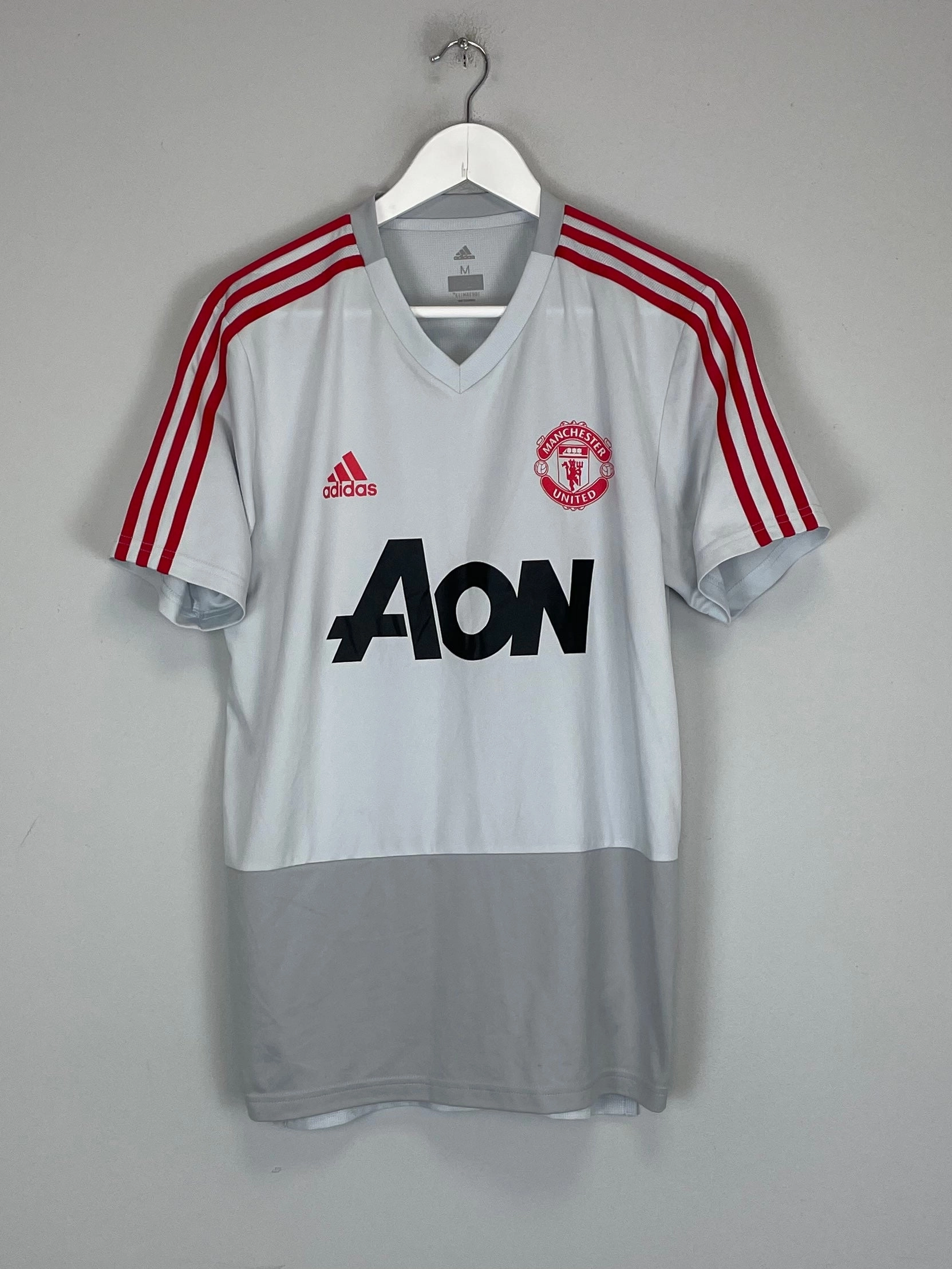 2018/19 MANCHESTER UNITED TRAINING SHIRT (M) ADIDAS Athletic Cut