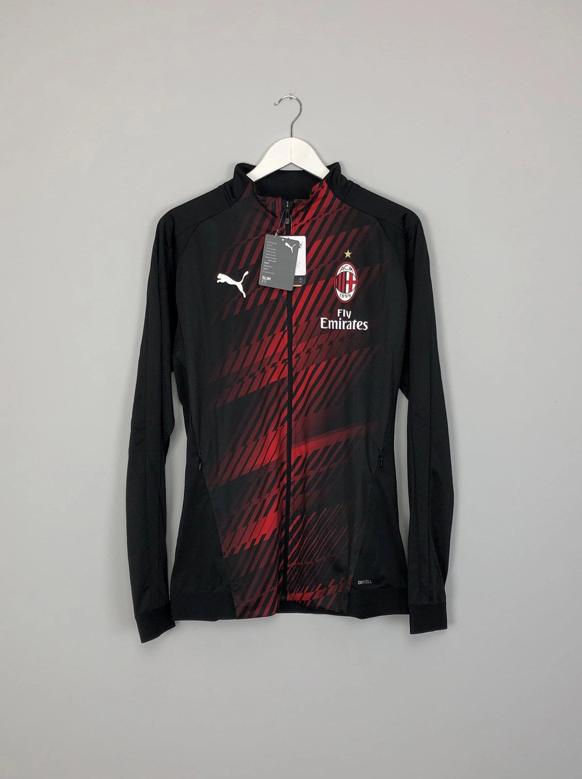 2019/20 AC Milan *BNWT* Black Stadium Jacket (Multiple Sizes) Puma smooth zipper