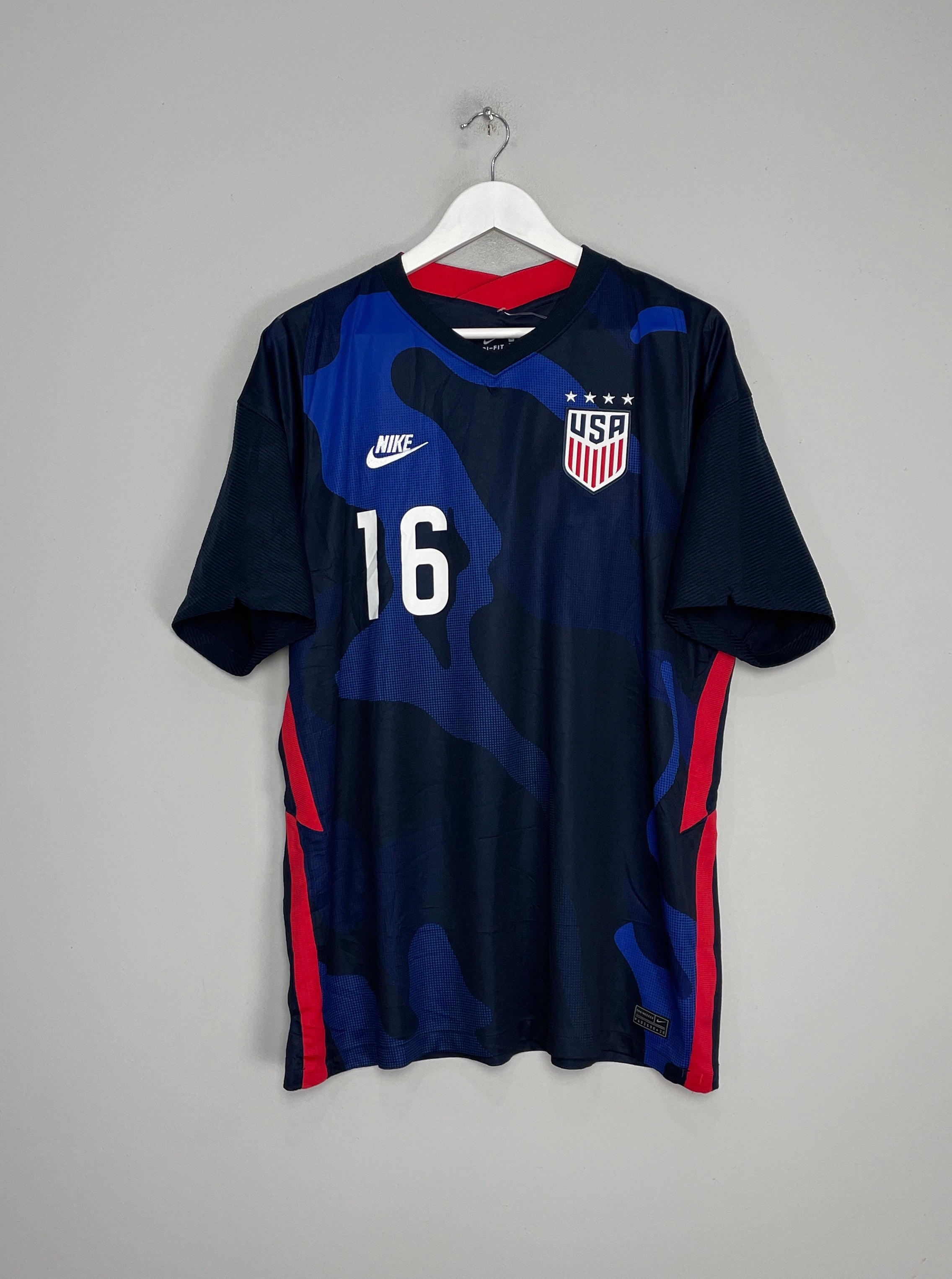 2020/21 USA WOMENS LAVELLE #16 AWAY SHIRT (XL) NIKE Reinforced Seams Flexible Neck Opening