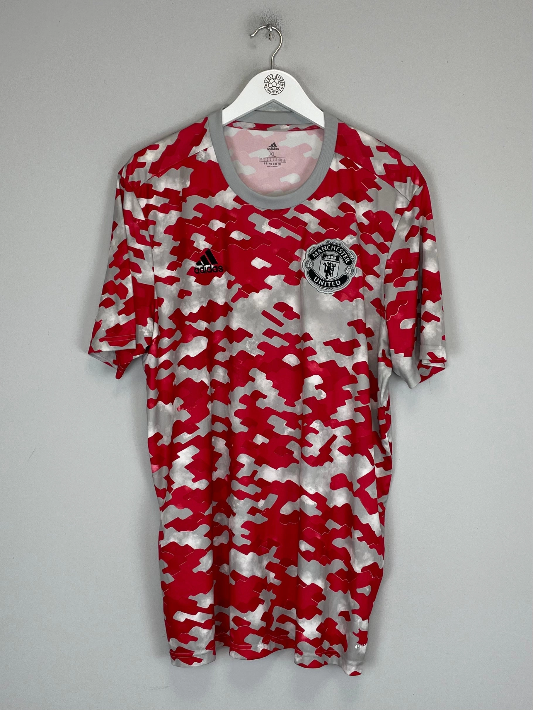 2021/22 MANCHESTER UNITED TRAINING SHIRT (XL) ADIDAS Ventilated Back Panels