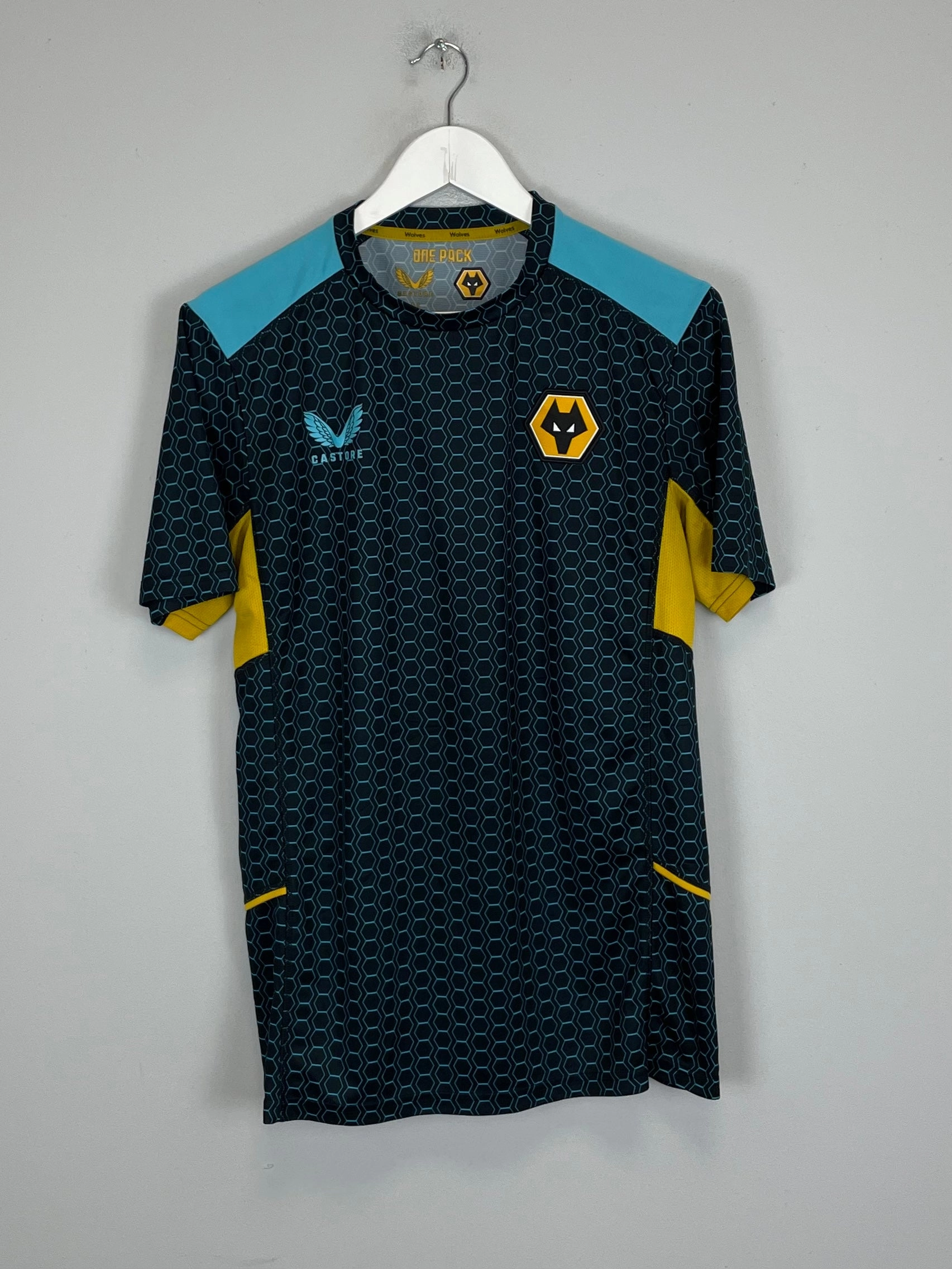 Breathable knit Sweat Wicking Ribbing 2021/22 WOLVES TRAINING SHIRT (M) CASTORE